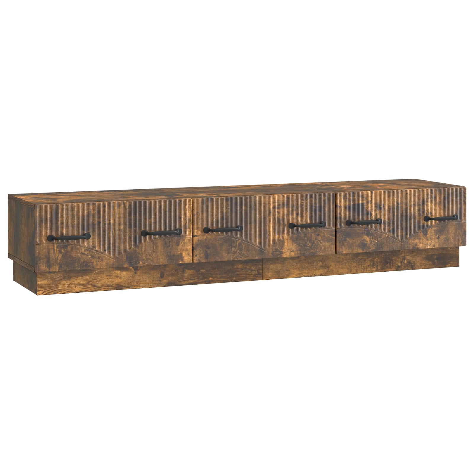 Meuble TV Chêne fumé 147 x 34,5 x 27 cm Bois d'ingénierie - XIOS