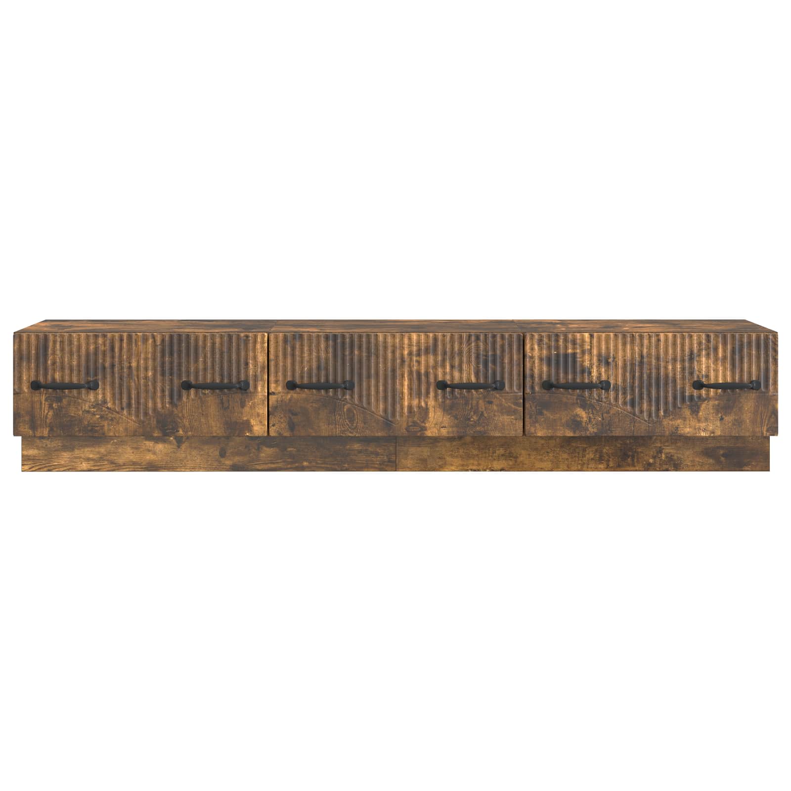 Meuble TV Chêne fumé 147 x 34,5 x 27 cm Bois d'ingénierie - XIOS