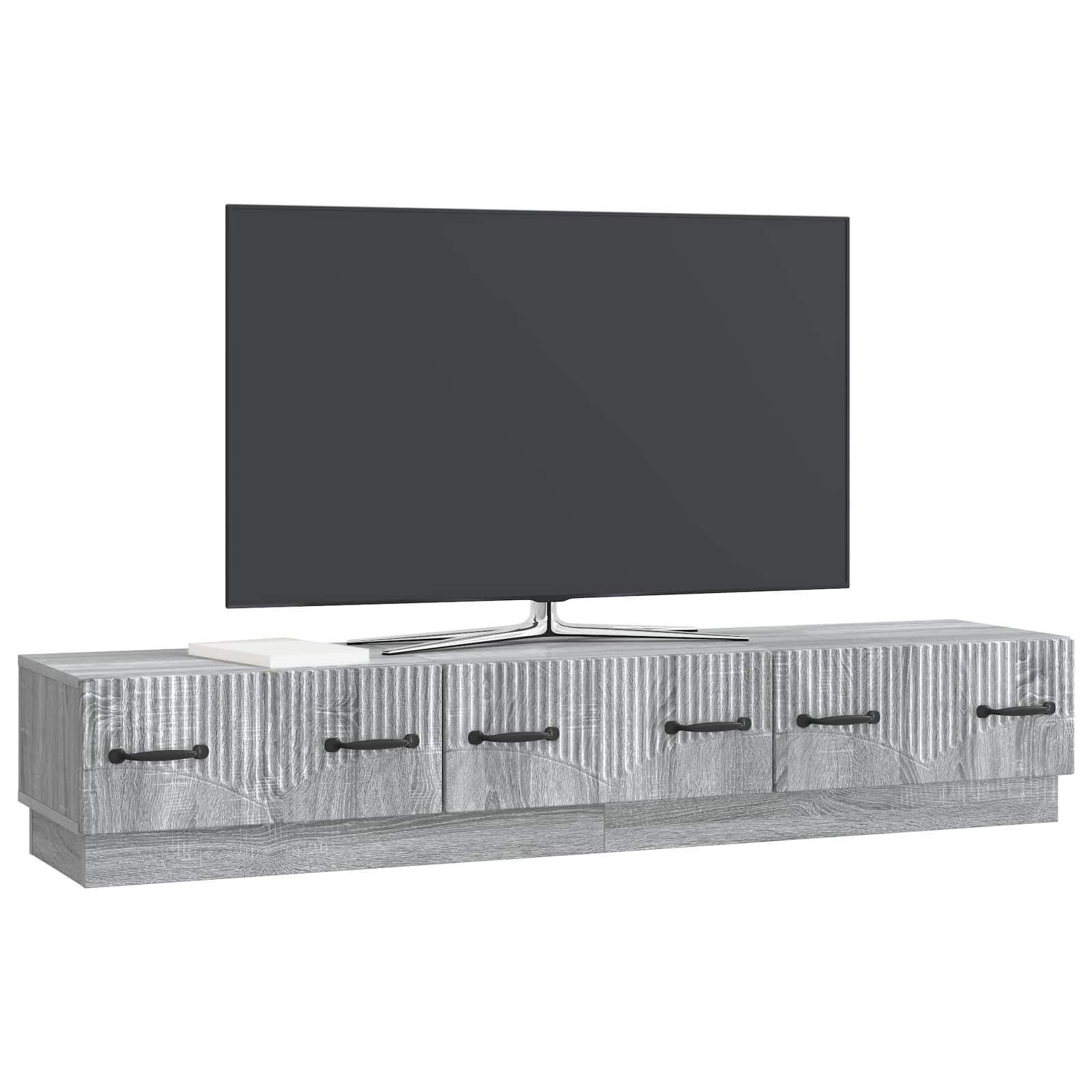 Meuble TV Sonoma gris 147 x 34,5 x 27 cm Bois d'ingénierie - XIOS