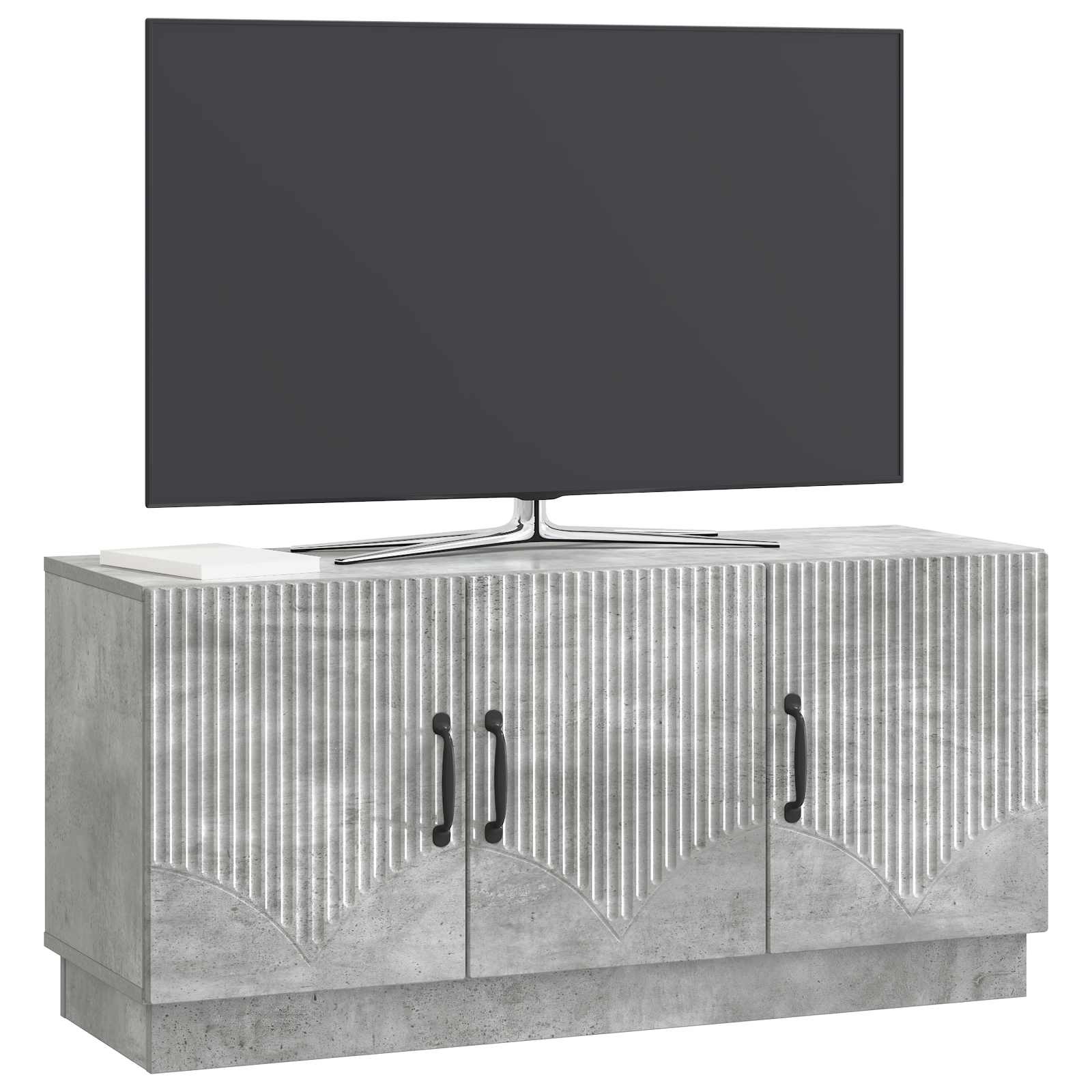 Meuble TV Gris béton 99 x 34,5 x 47 cm Bois d'ingénierie - XIOS