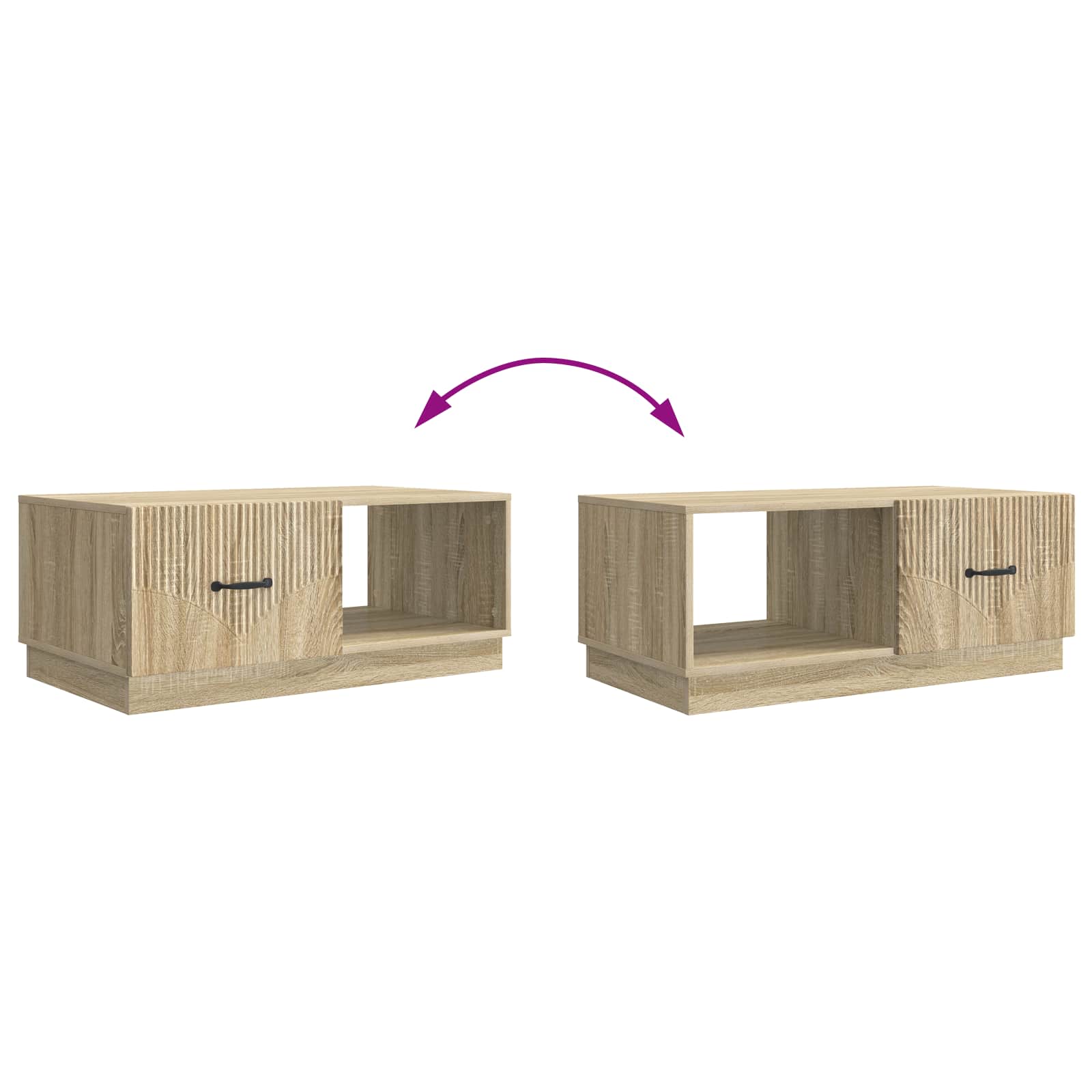 Table basse Chêne Sonoma 90 x 50 x 37 cm Bois d'ingénierie - XIOS
