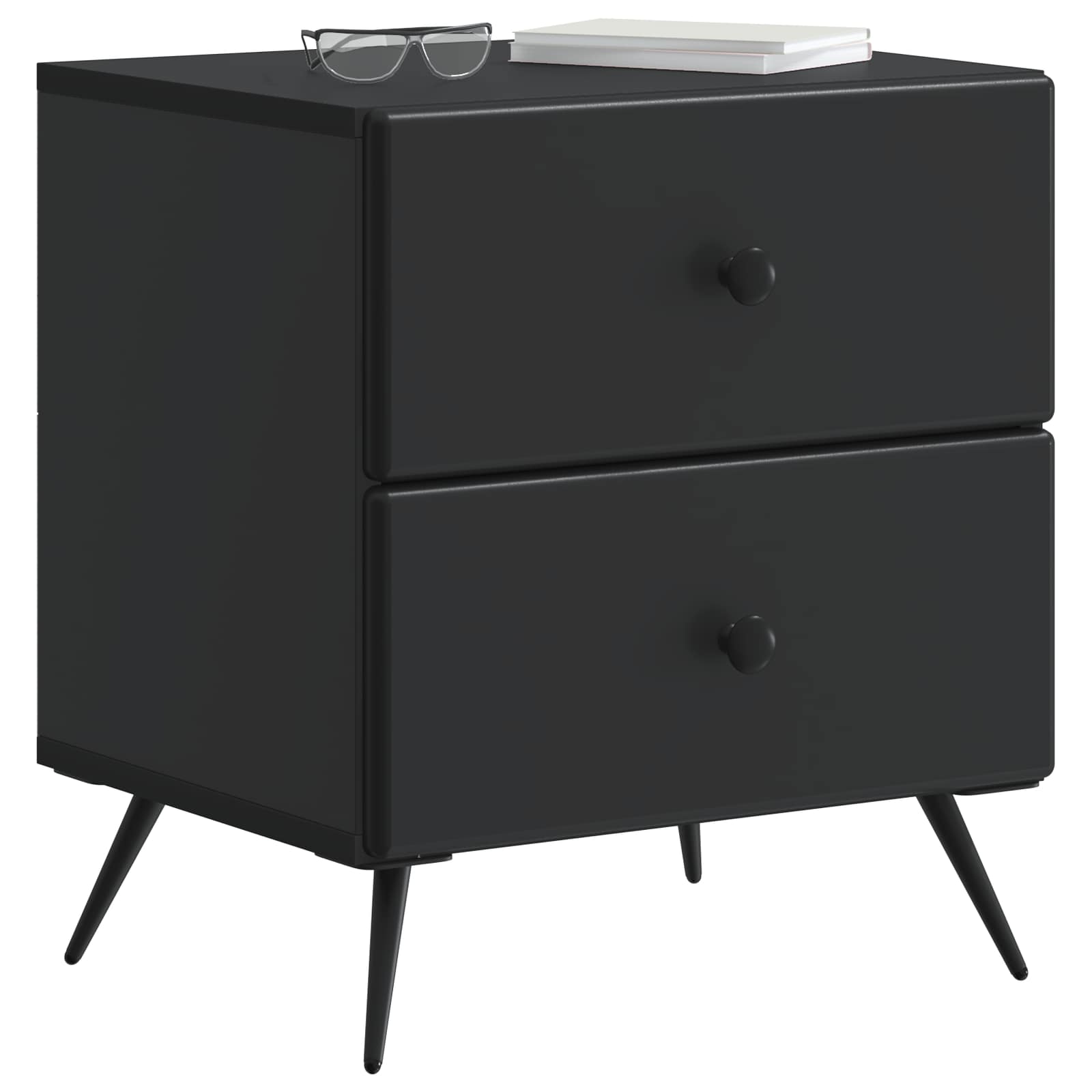 Cabinet de chevet Noir 43 x 34,5 x 47,5 cm Bois d'ingénierie - XIOS