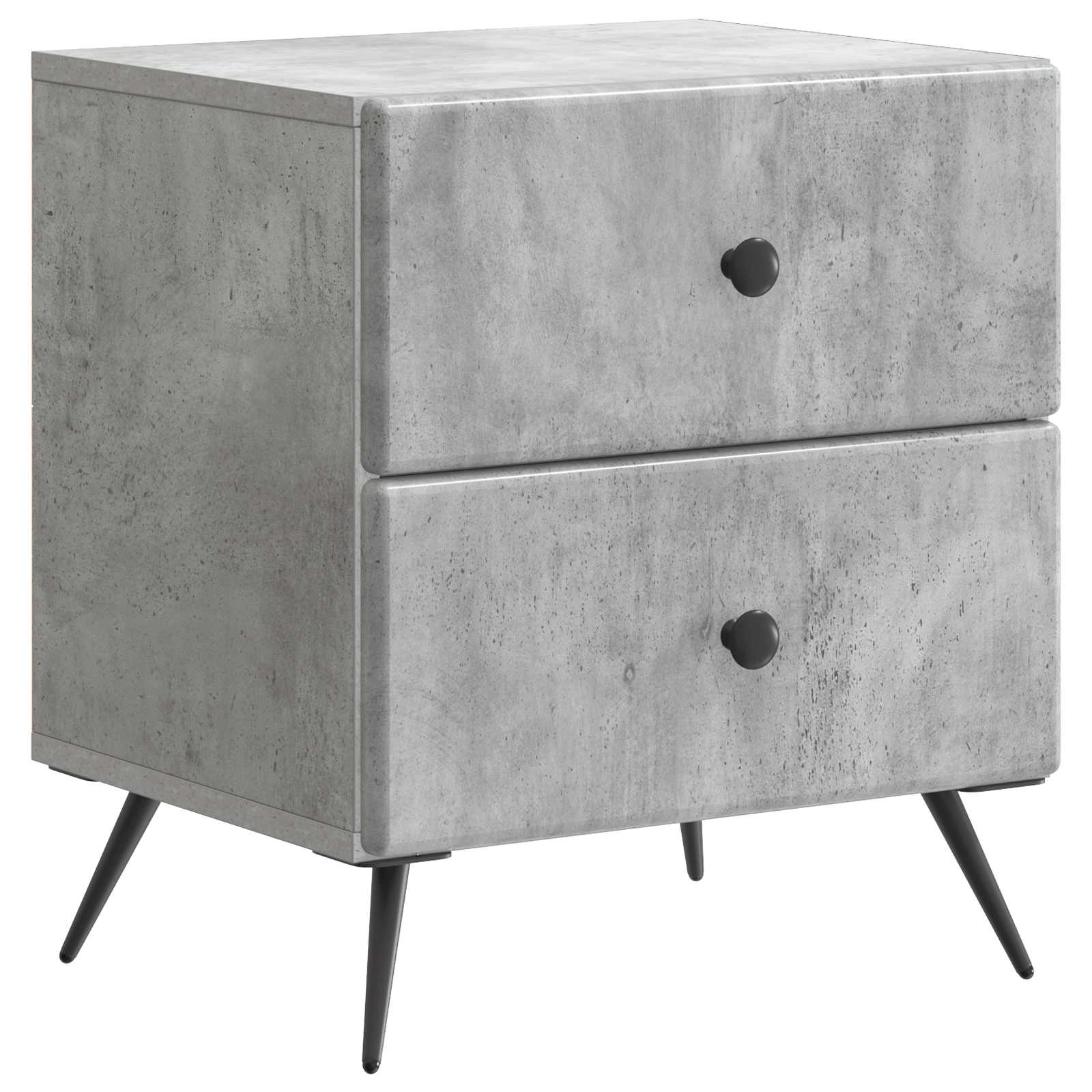 Cabinet de chevet 2 pcs Gris béton 43 x 34,5 x 47,5 cm - XIOS