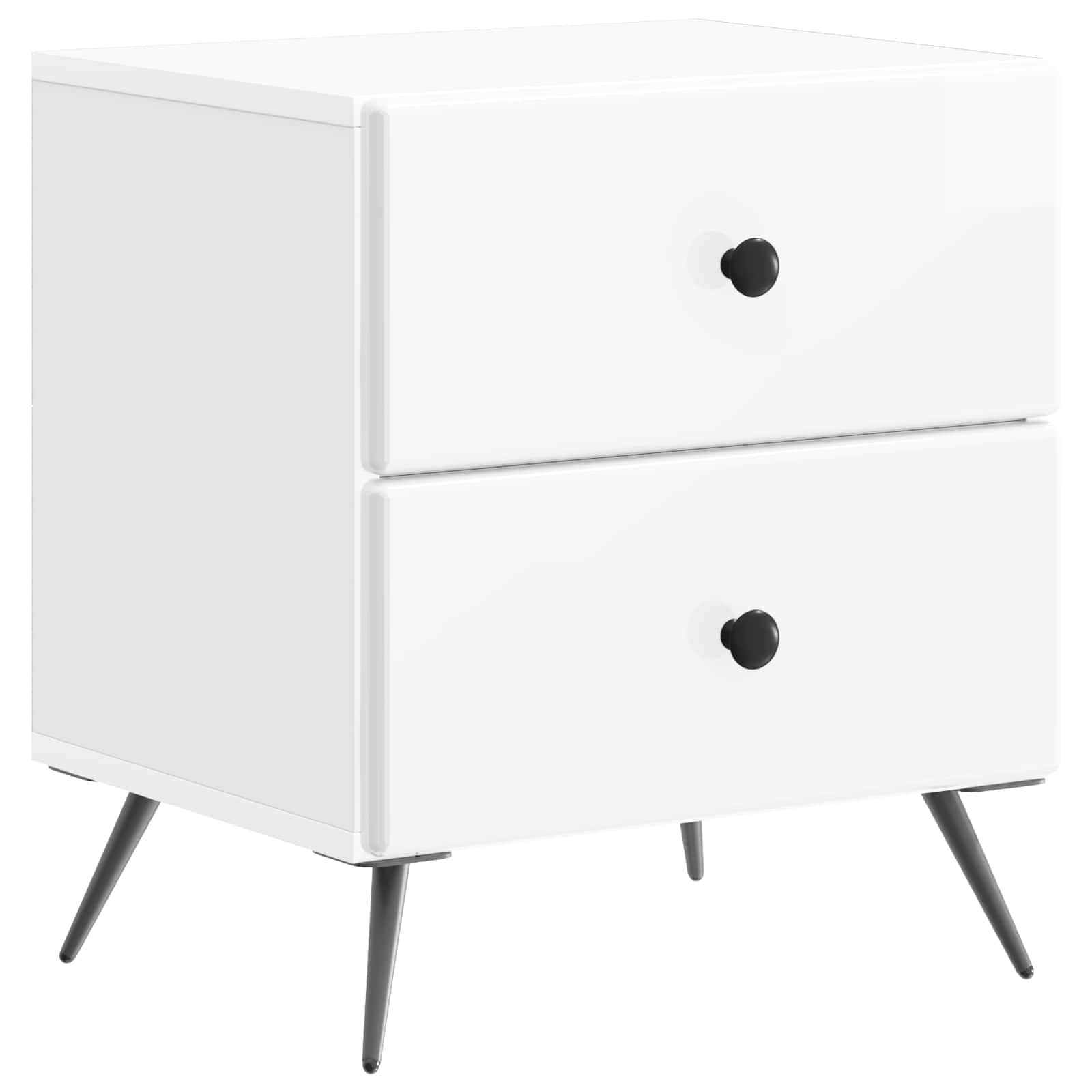 Cabinet de chevet Blanc brillant 43 x 34,5 x 47,5 cm - XIOS