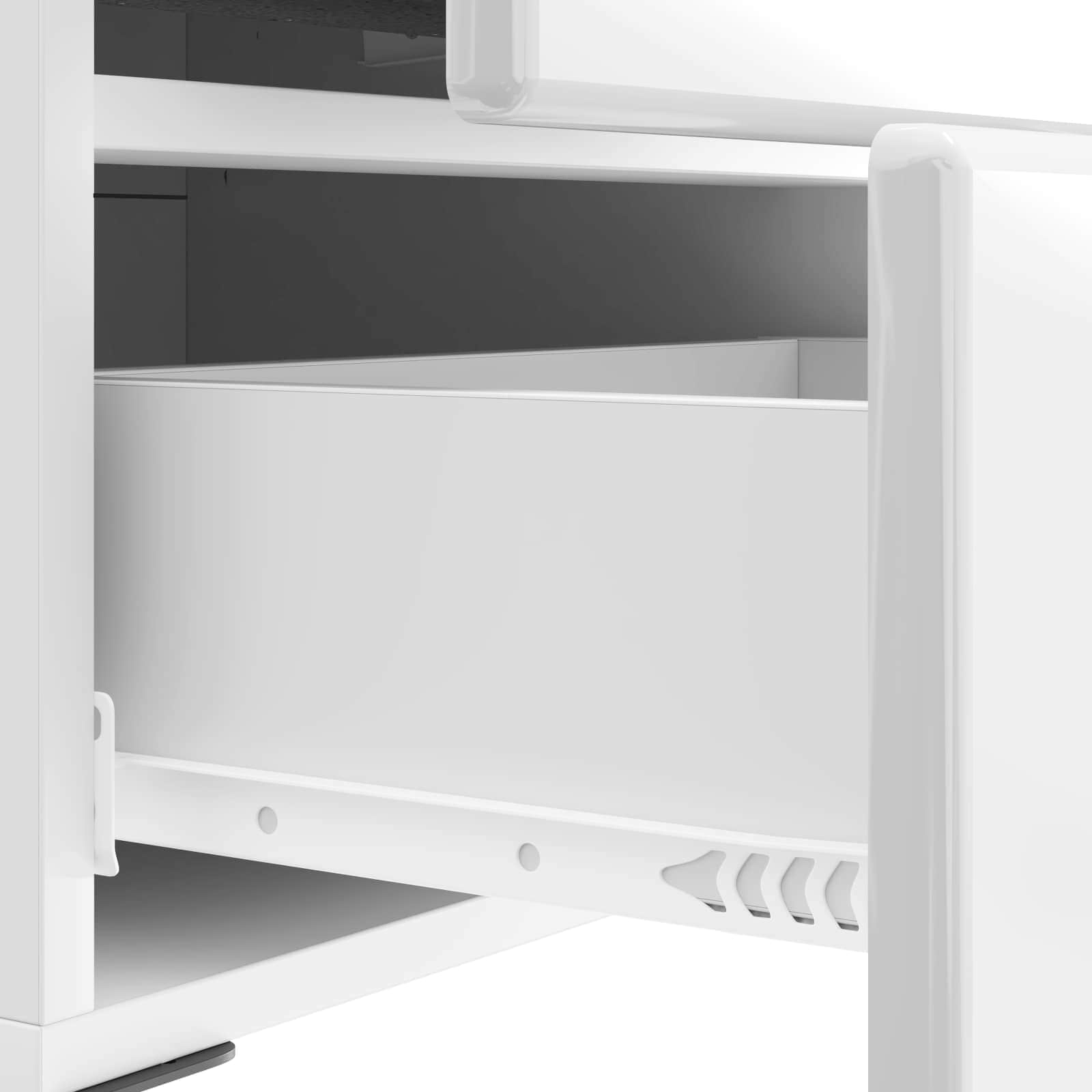 Cabinet de chevet 2 pcs Blanc brillant 43 x 34,5 x 47,5 cm - XIOS