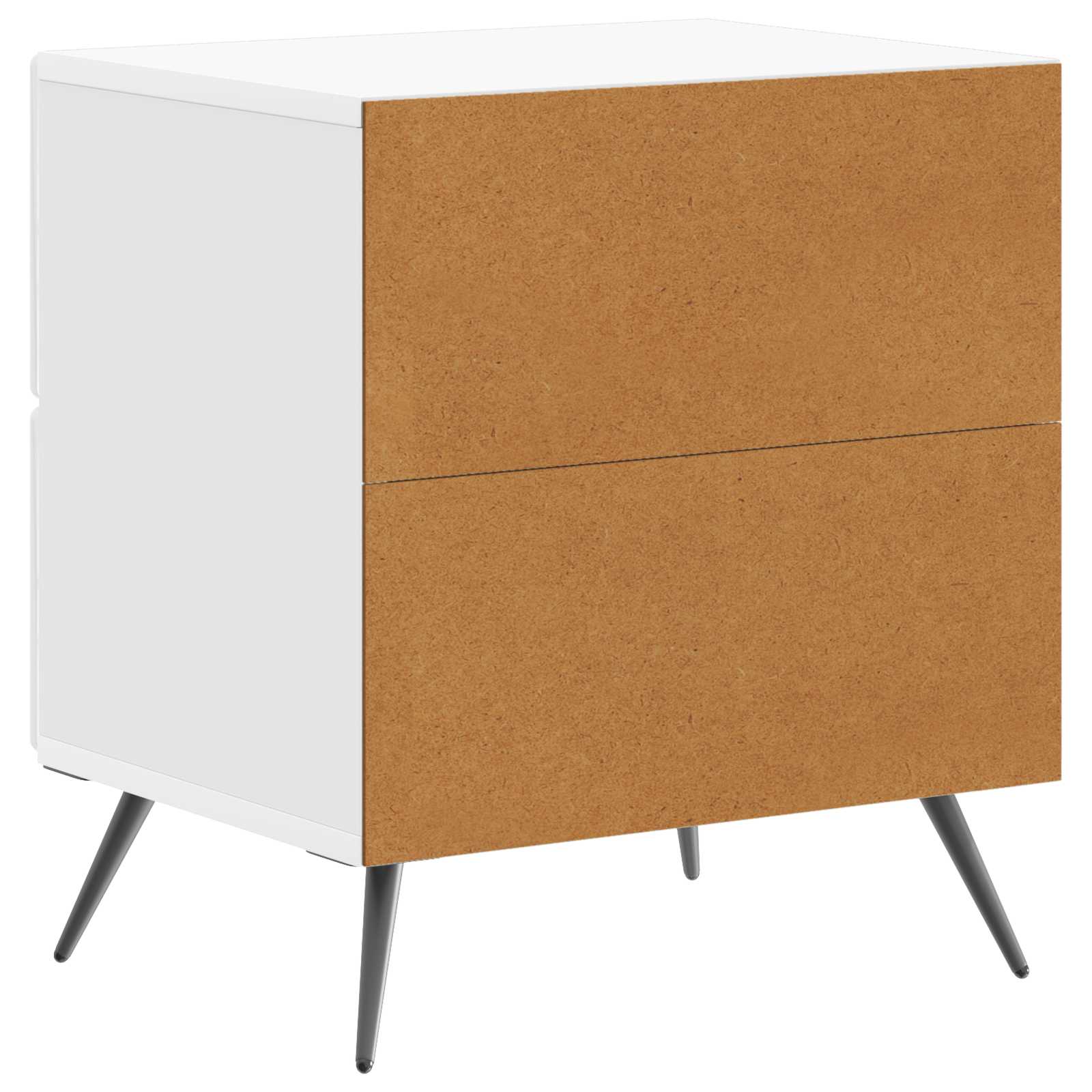 Cabinet de chevet 2 pcs Blanc brillant 43 x 34,5 x 47,5 cm - XIOS