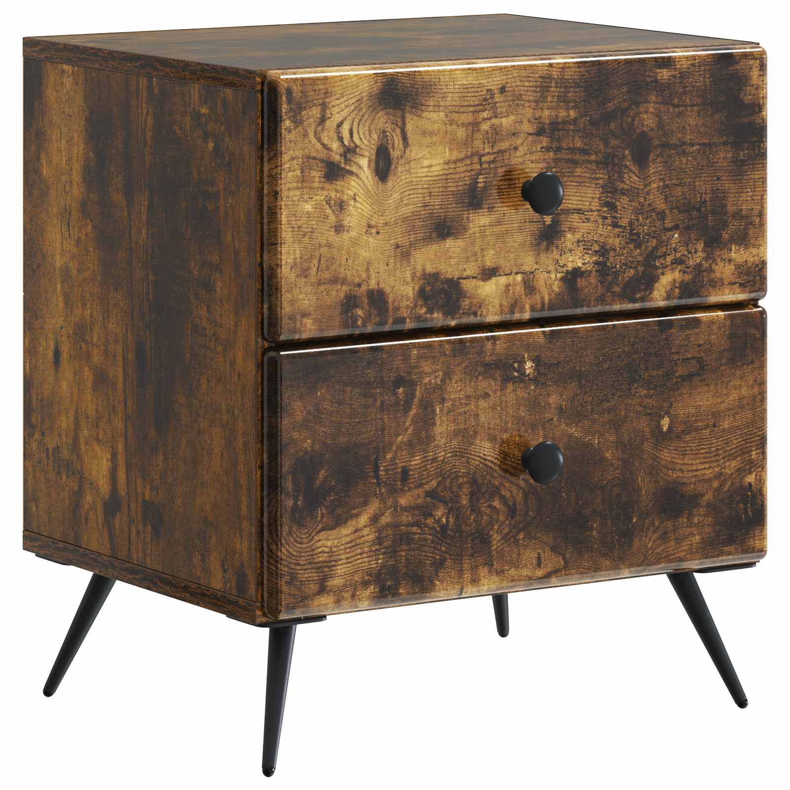 Cabinet de chevet avec tiroir Chêne fumé 43 x 34,5 x 47,5 cm - XIOS