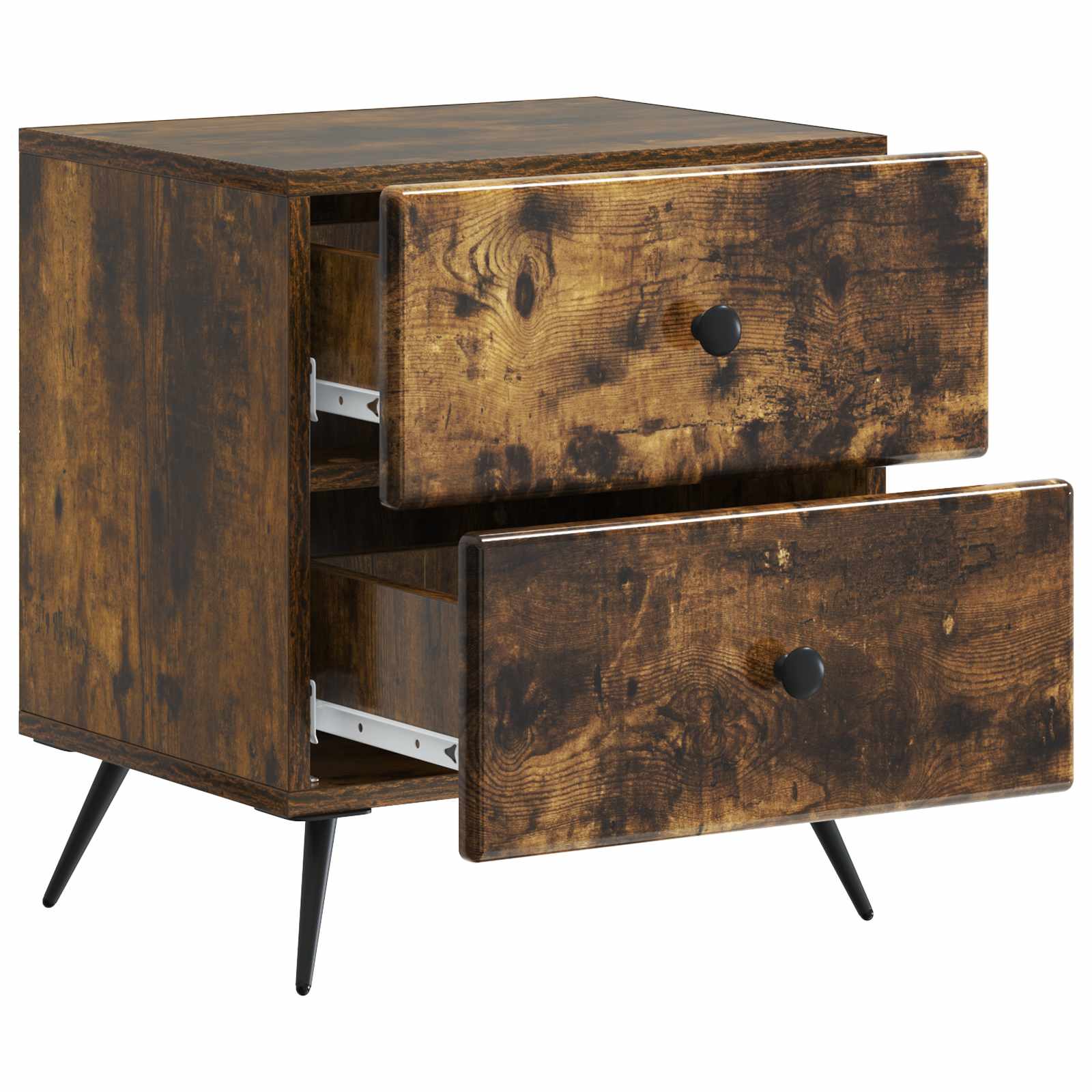 Cabinet de chevet avec tiroir Chêne fumé 43 x 34,5 x 47,5 cm - XIOS