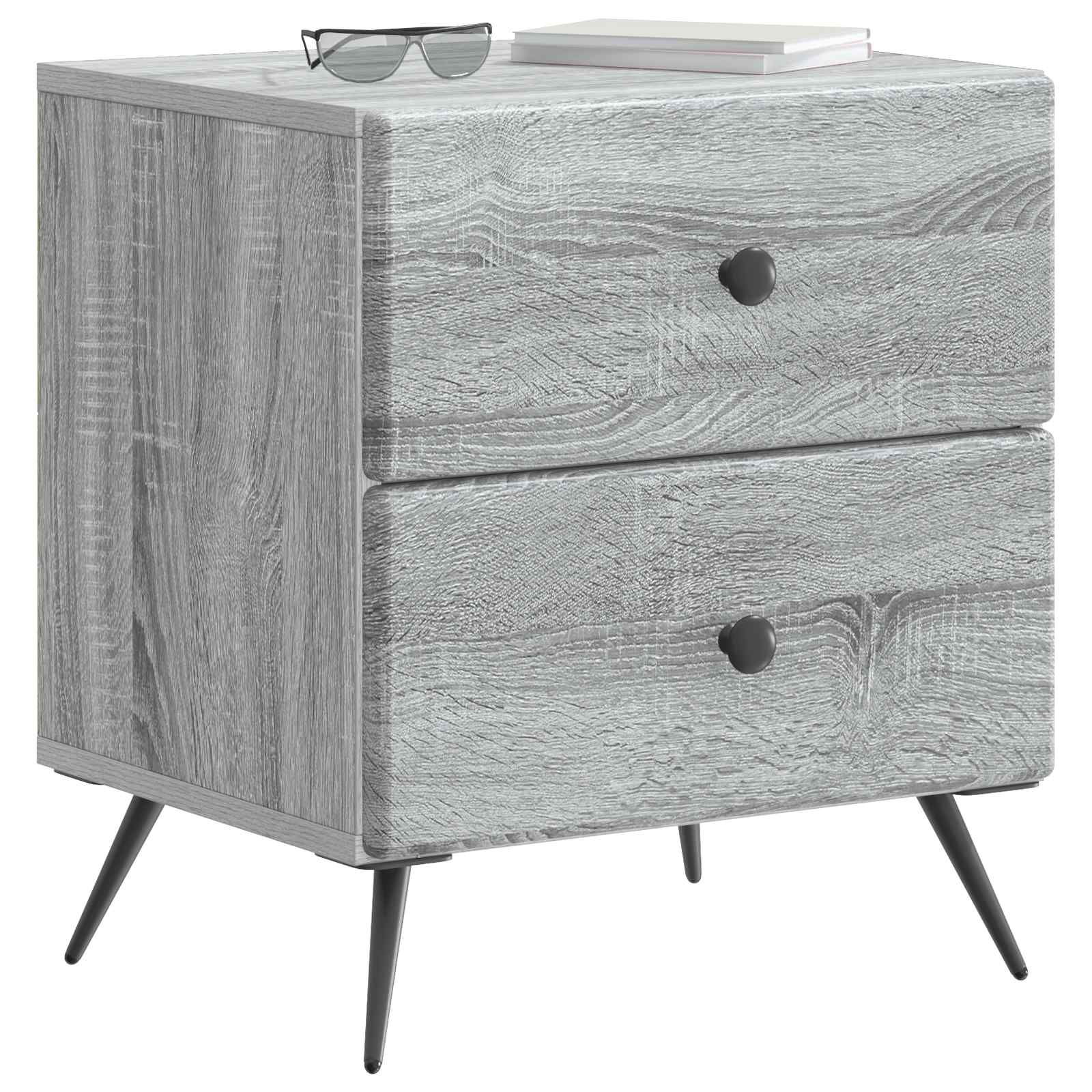 Cabinet de chevet avec tiroir Sonoma gris 43 x 34,5 x 47,5 cm - XIOS
