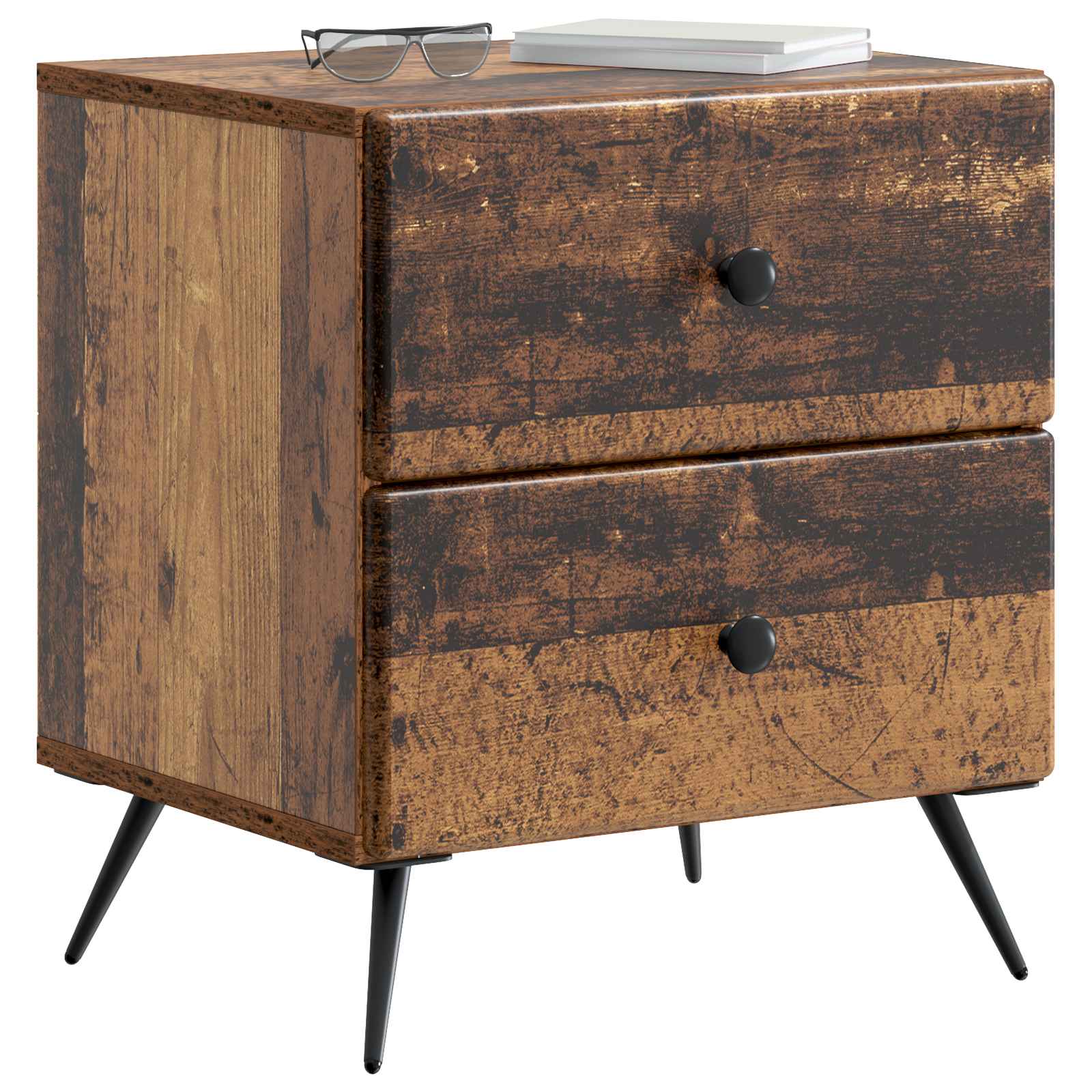 Cabinet de chevet 2 pcs Bois ancien 43 x 34,5 x 47,5 cm - XIOS