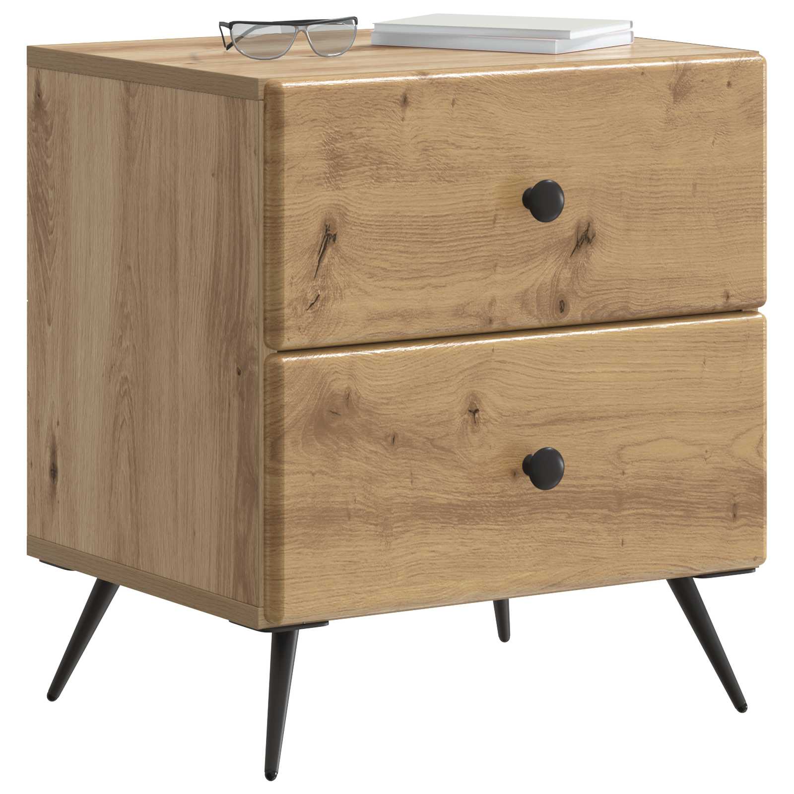 Cabinet de chevet 2 pcs Chêne artisanal 43 x 34,5 x 47,5 cm - XIOS