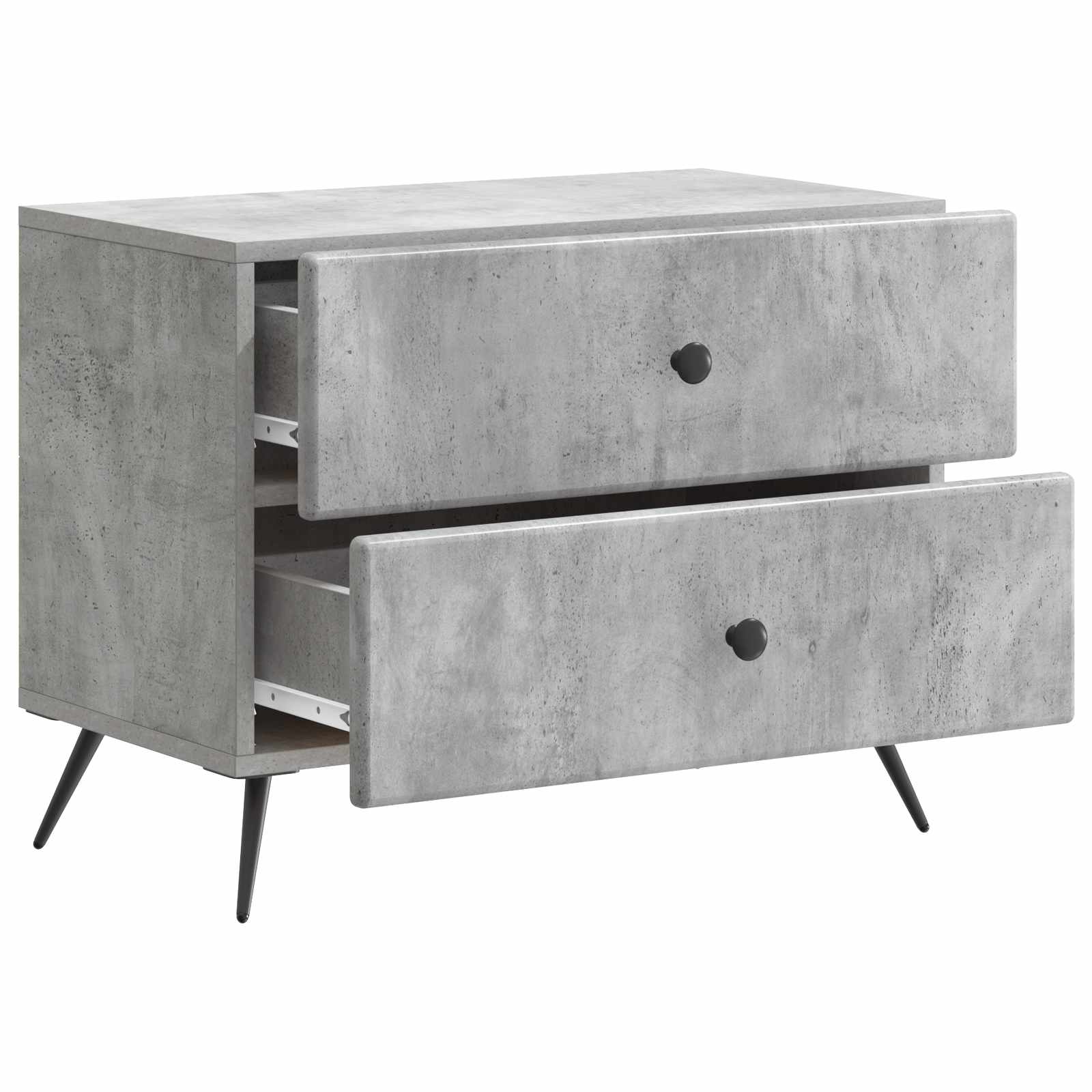 Cabinet de chevet avec tiroir Gris béton 62 x 34,5 x 47,5 cm - XIOS
