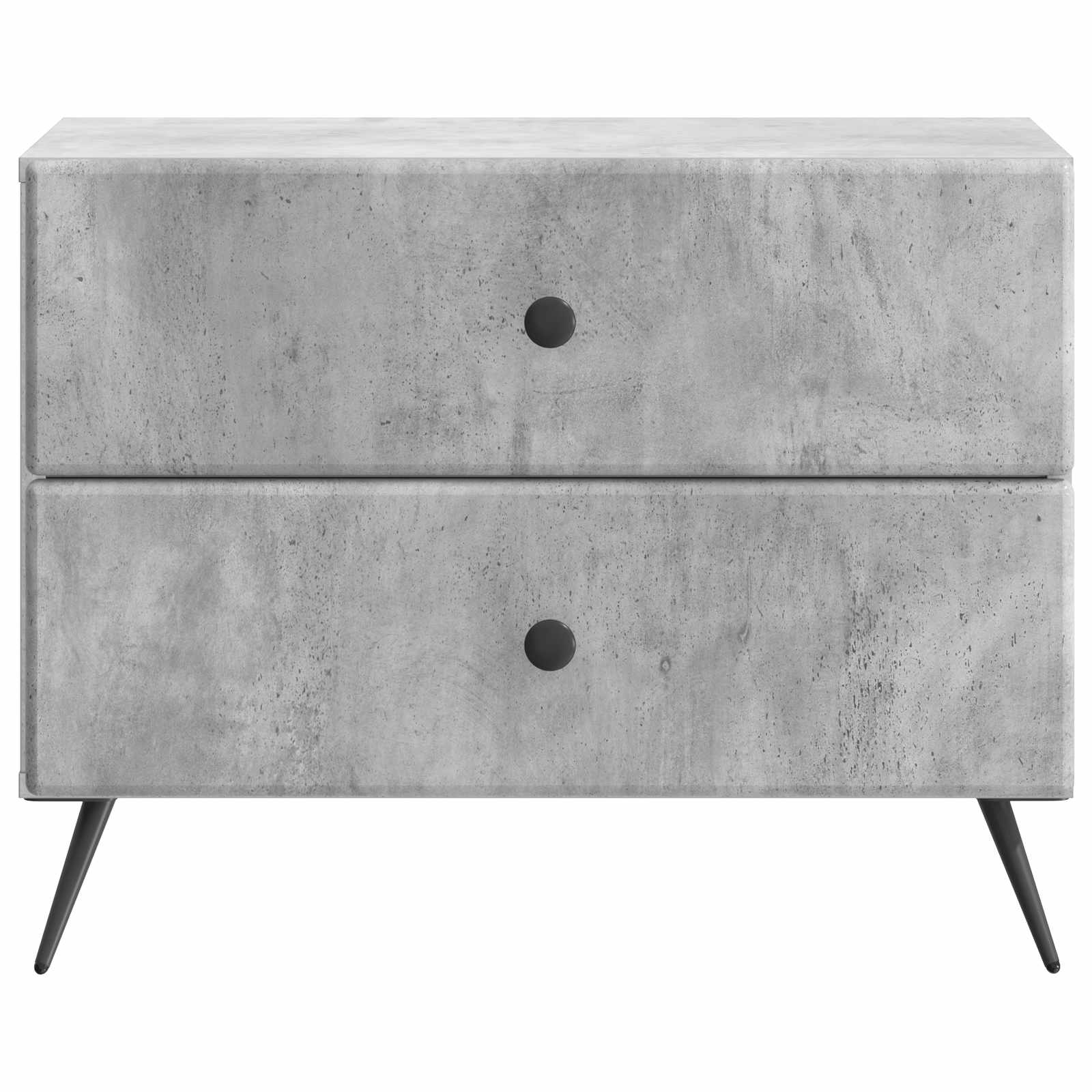 Cabinet de chevet avec tiroir Gris béton 62 x 34,5 x 47,5 cm - XIOS