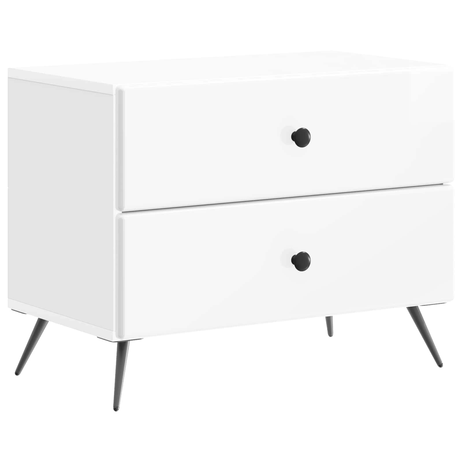 Cabinet de chevet Blanc brillant 62 x 34,5 x 47,5 cm - XIOS