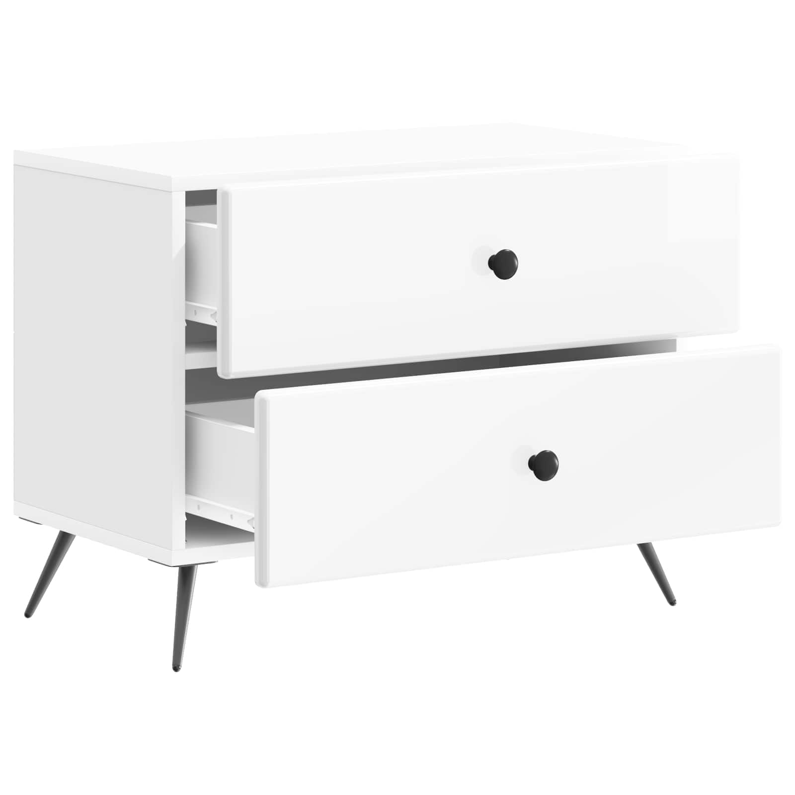 Cabinet de chevet Blanc brillant 62 x 34,5 x 47,5 cm - XIOS