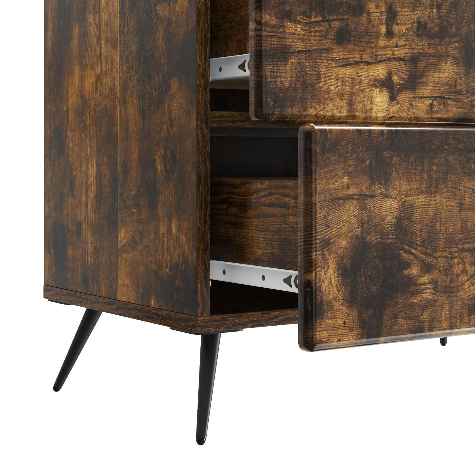 Cabinet de chevet avec tiroir Chêne fumé 62 x 34,5 x 47,5 cm - XIOS