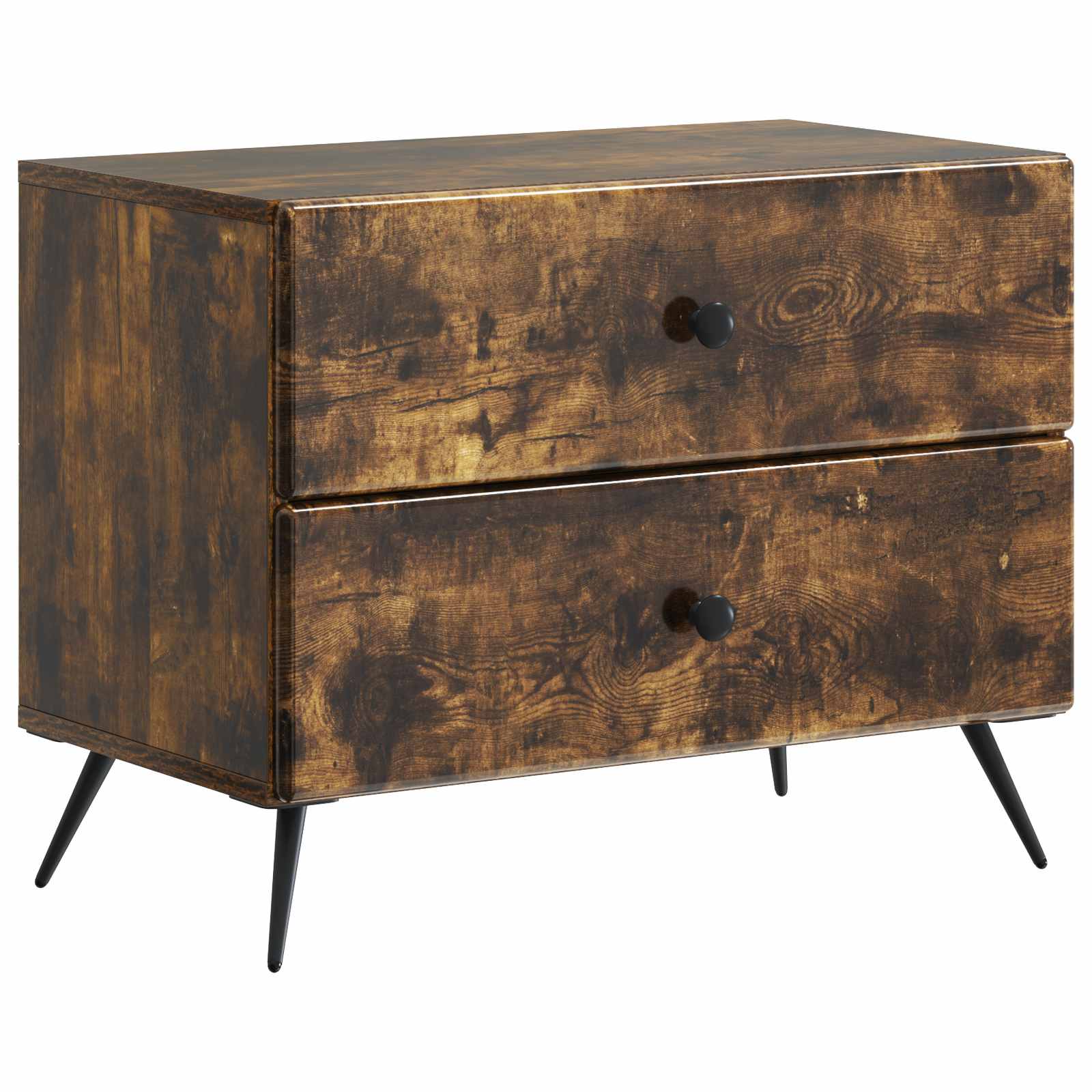 Cabinet de chevet avec tiroir Chêne fumé 62 x 34,5 x 47,5 cm - XIOS