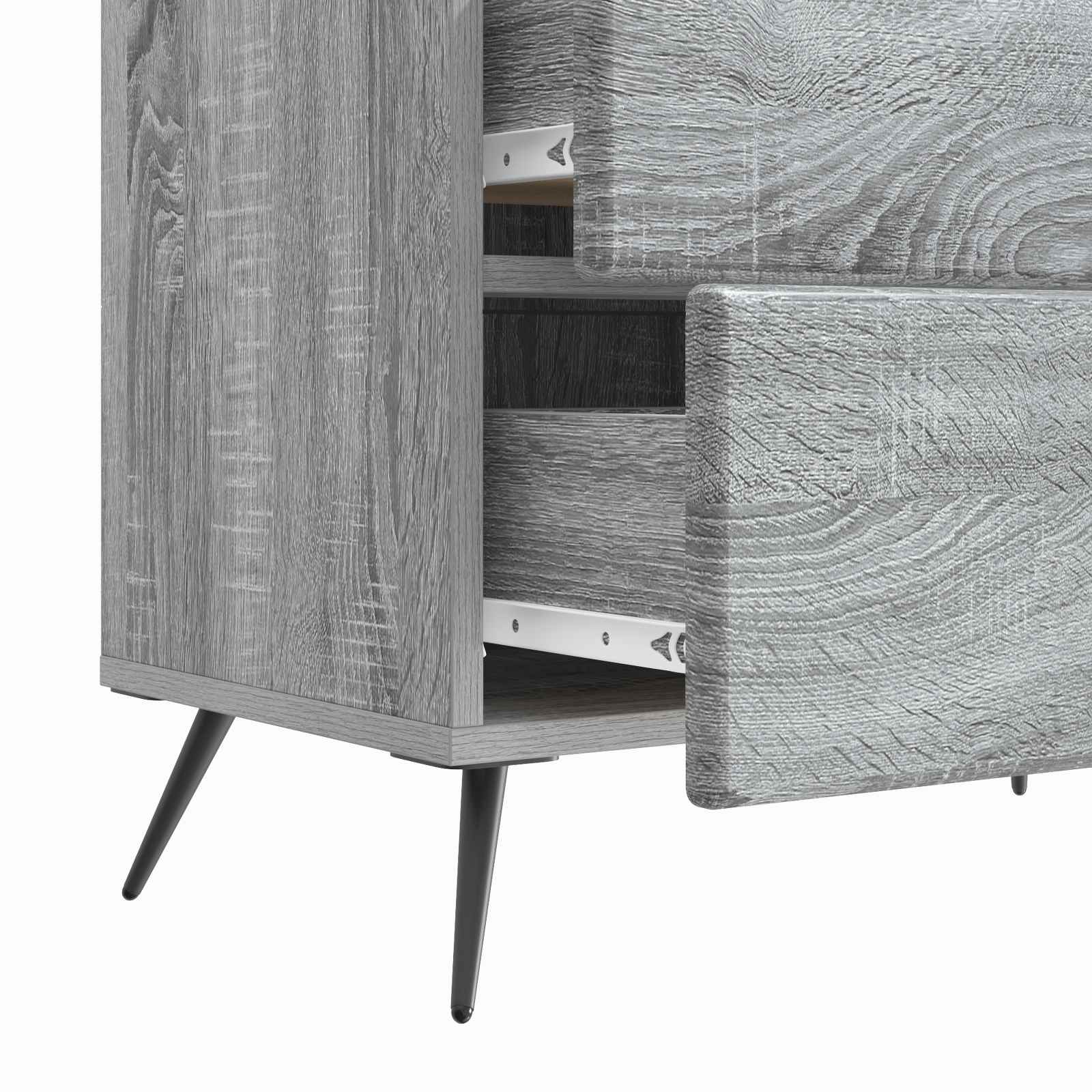 Cabinet de chevet avec tiroir Sonoma gris 62 x 34,5 x 47,5 cm - XIOS