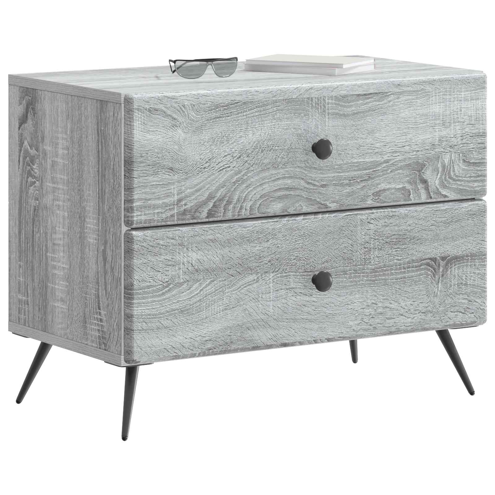 Cabinet de chevet avec tiroir Sonoma gris 62 x 34,5 x 47,5 cm - XIOS
