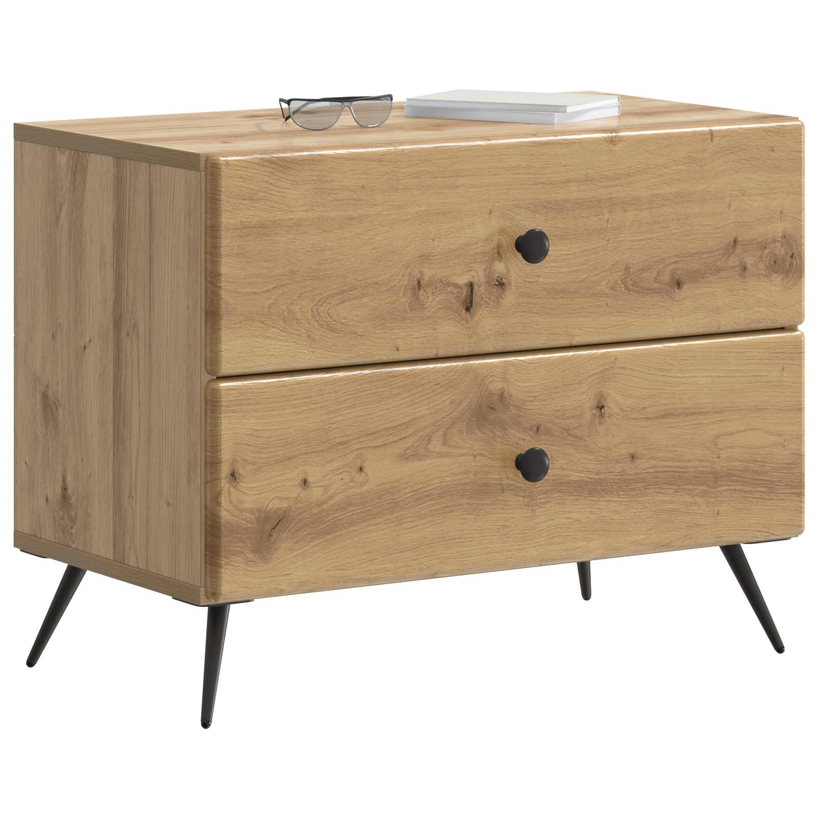 Cabinet de chevet Chêne artisanal 62 x 34,5 x 47,5 cm - XIOS