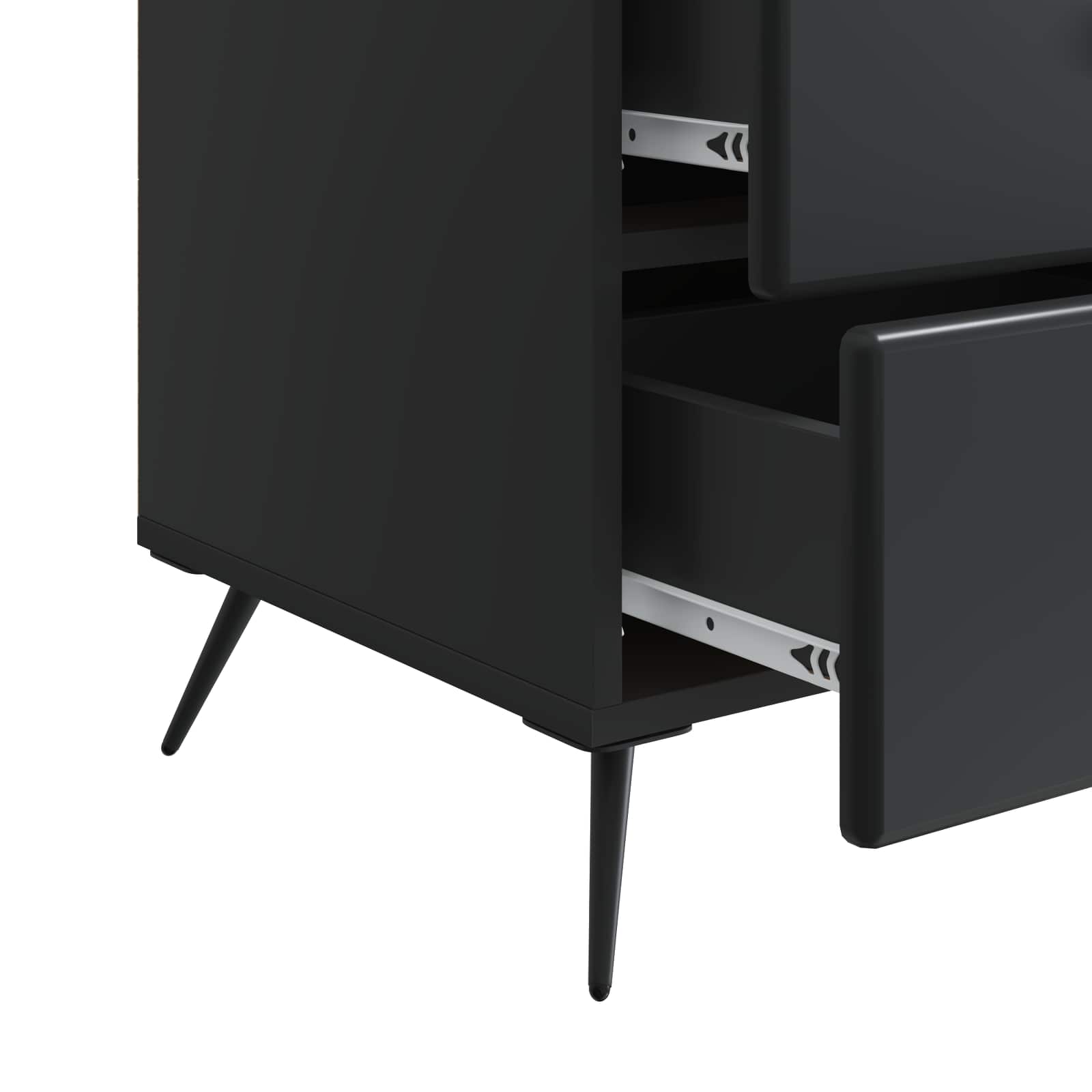 Cabinet de chevet Noir 43 x 41 x 66,5 cm Bois d'ingénierie - XIOS
