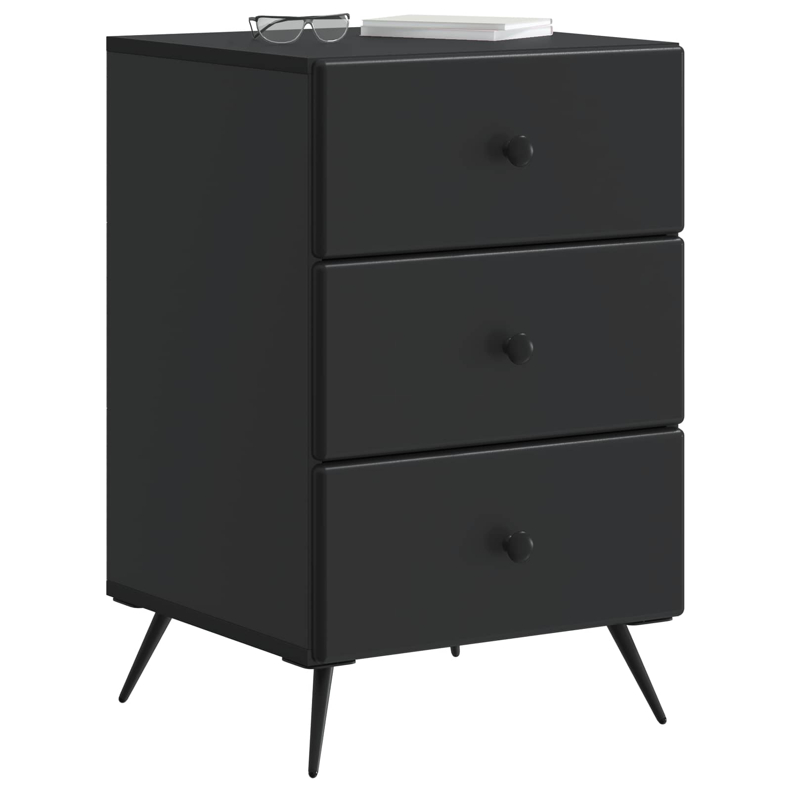Cabinet de chevet Noir 43 x 41 x 66,5 cm Bois d'ingénierie - XIOS