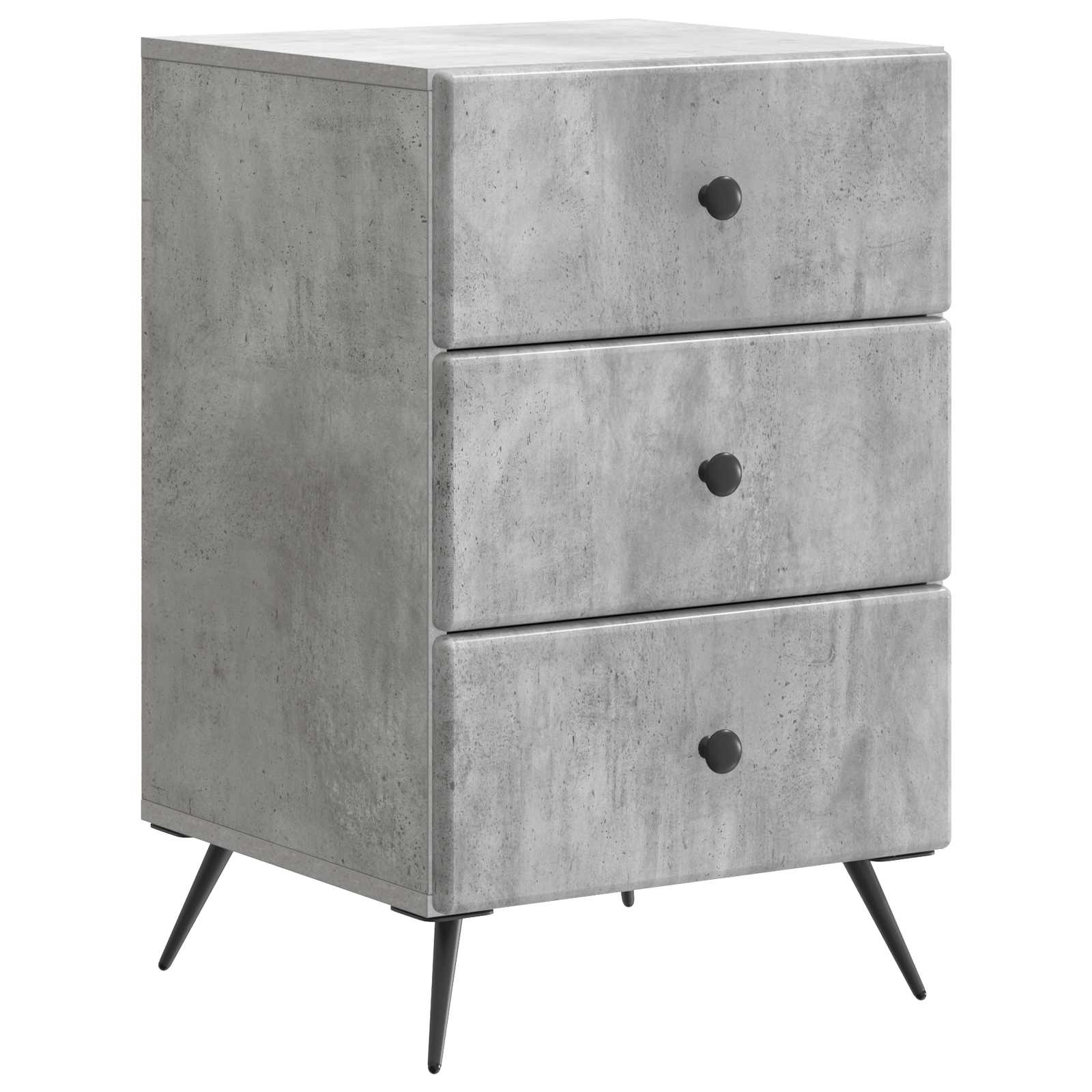 Cabinet de chevet avec tiroir Gris béton 43 x 41 x 66,5 cm - XIOS