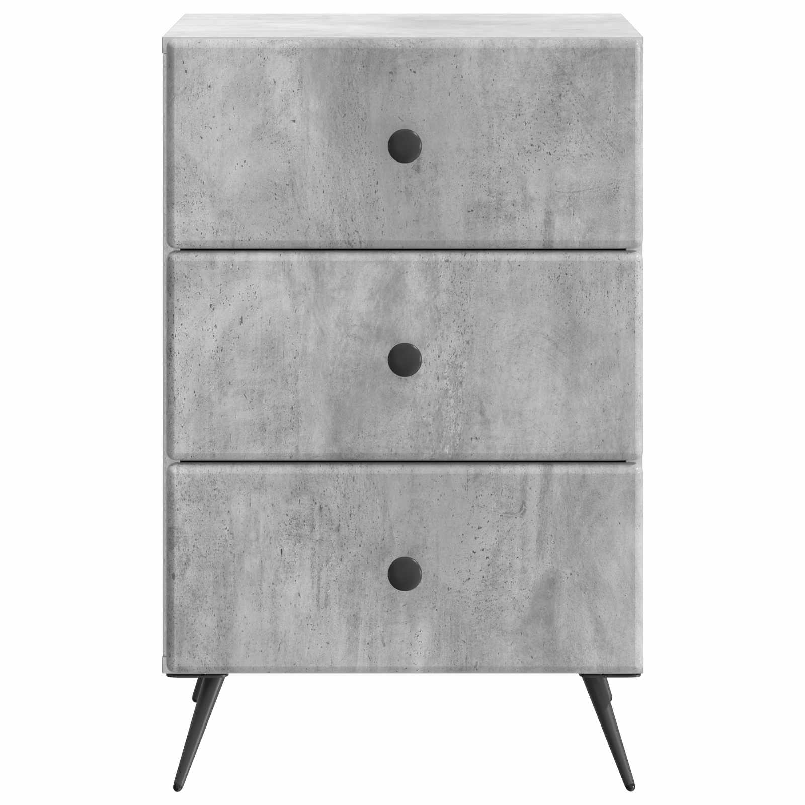 Cabinet de chevet avec tiroir Gris béton 43 x 41 x 66,5 cm - XIOS