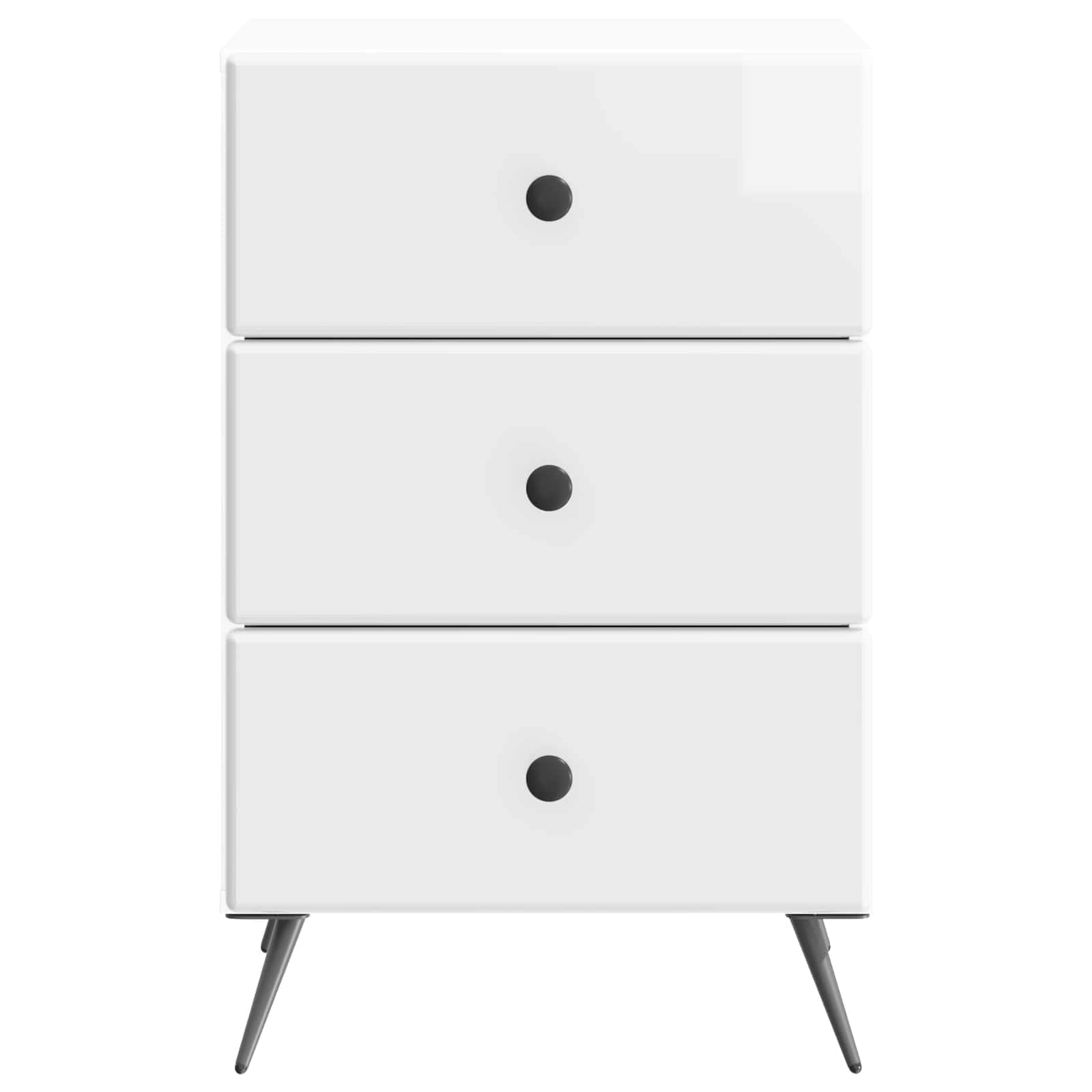 Cabinet de chevet avec tiroir Blanc brillant 43 x 41 x 66,5 cm - XIOS
