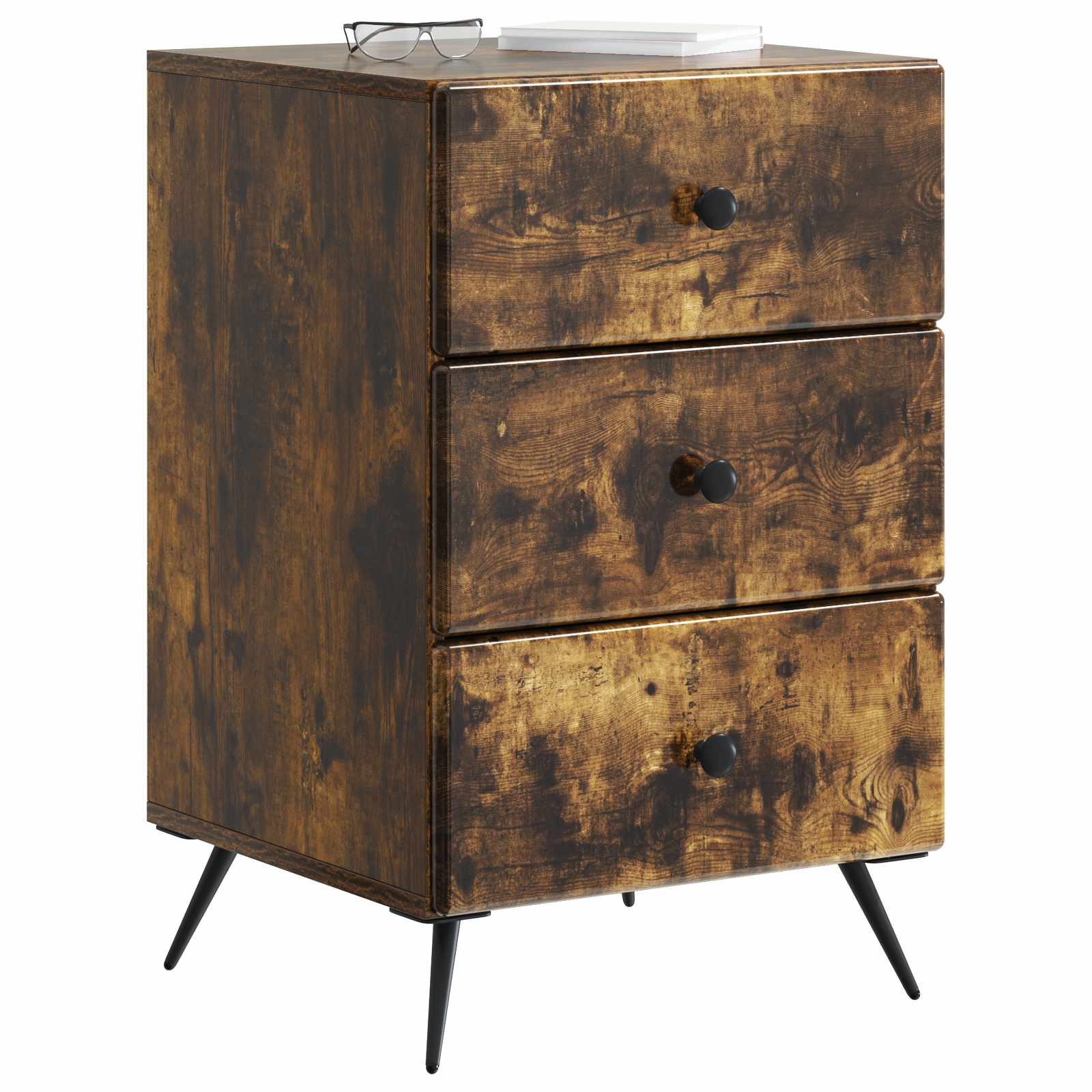 Cabinet de chevet avec tiroir Chêne fumé 43 x 41 x 66,5 cm - XIOS