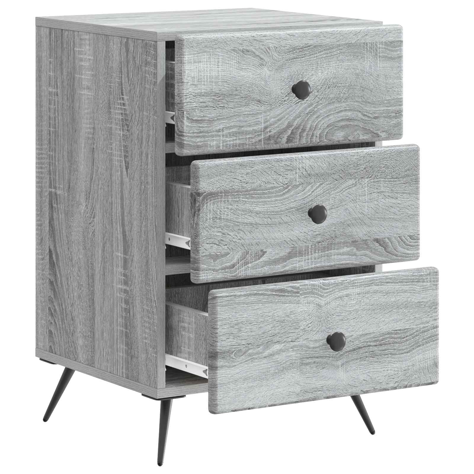 Cabinet de chevet avec tiroir Sonoma gris 43 x 41 x 66,5 cm - XIOS
