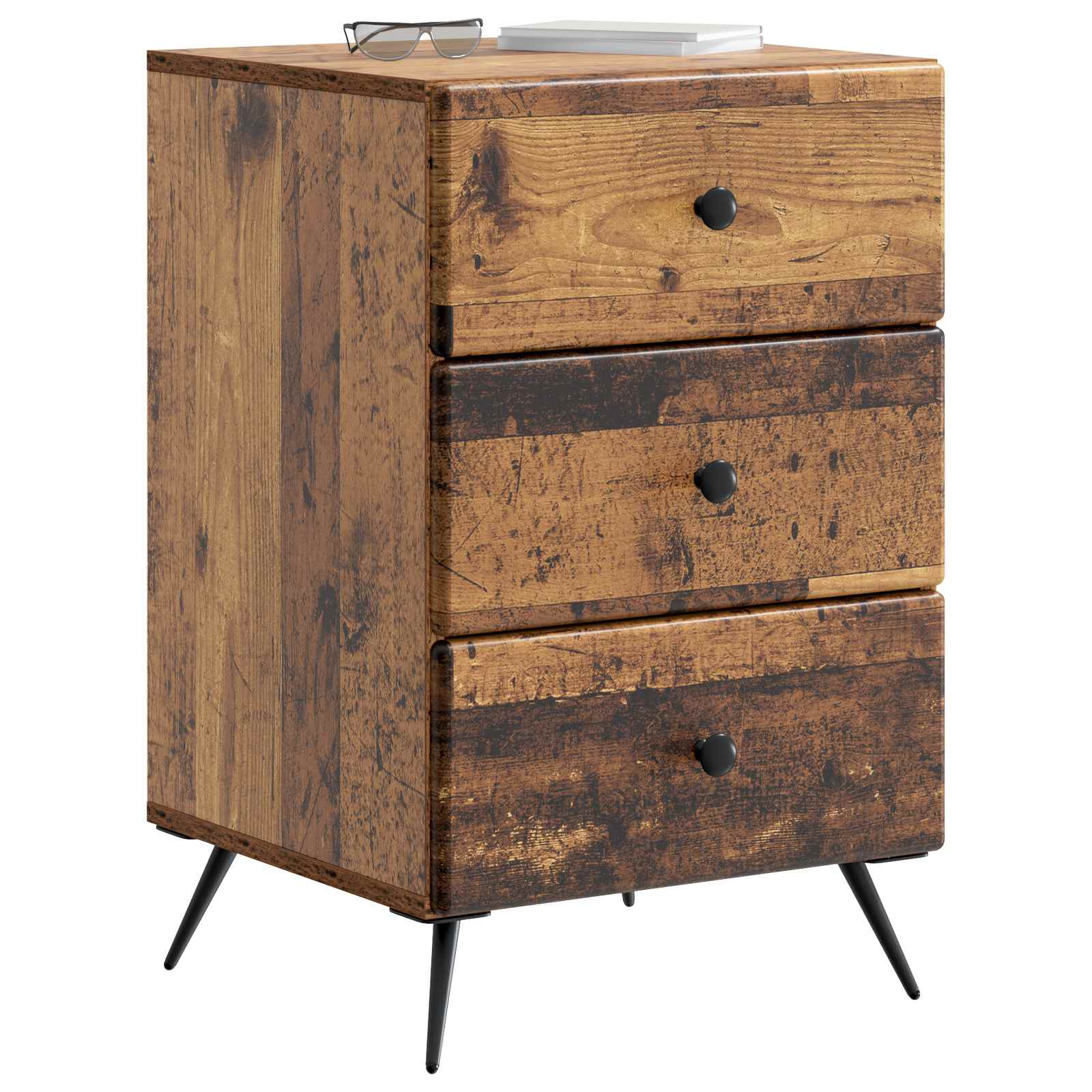 Cabinet de chevet avec tiroir Bois ancien 43 x 41 x 66,5 cm - XIOS