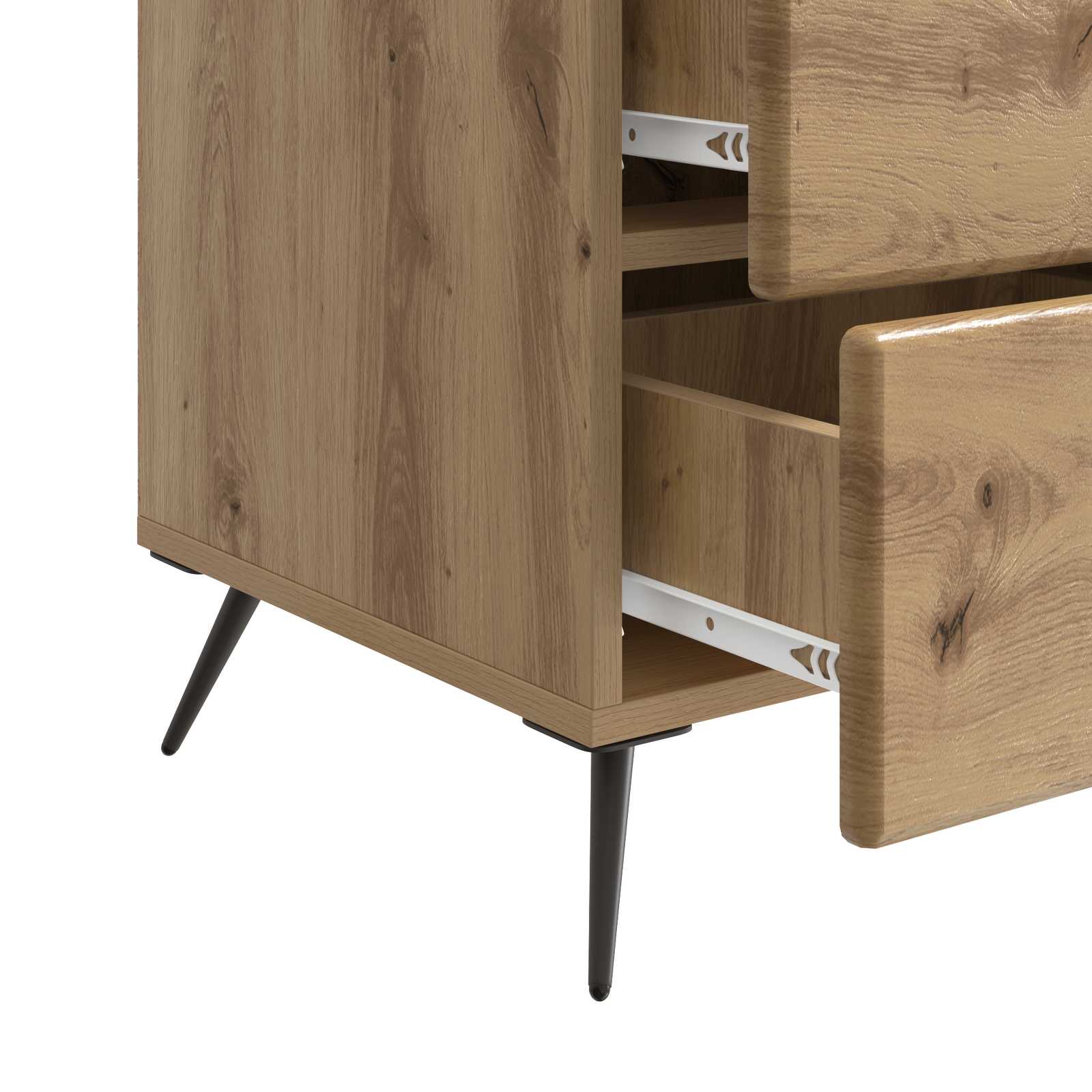 Cabinet de chevet avec tiroir Chêne artisanal 43 x 41 x 66,5 cm - XIOS