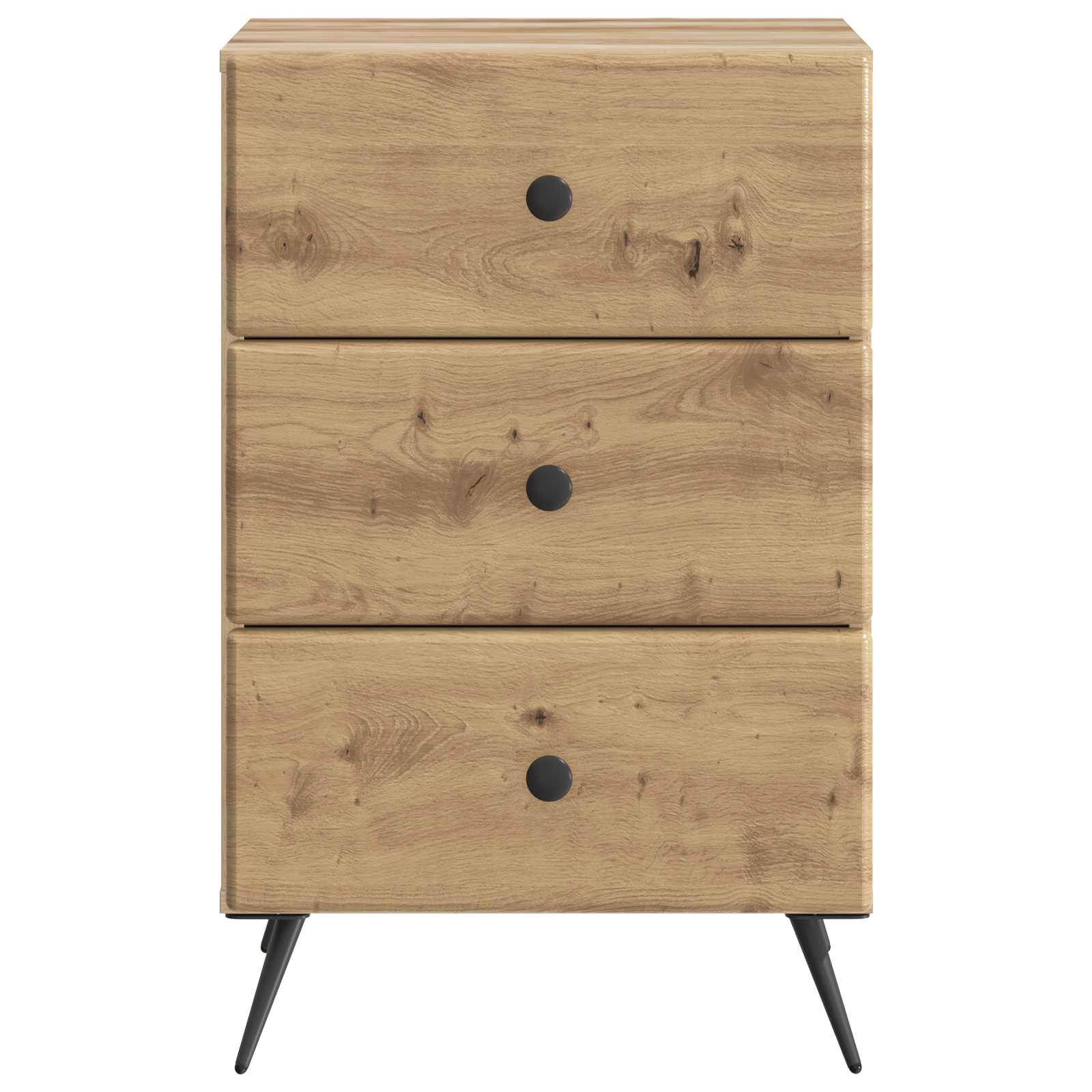 Cabinet de chevet avec tiroir Chêne artisanal 43 x 41 x 66,5 cm - XIOS