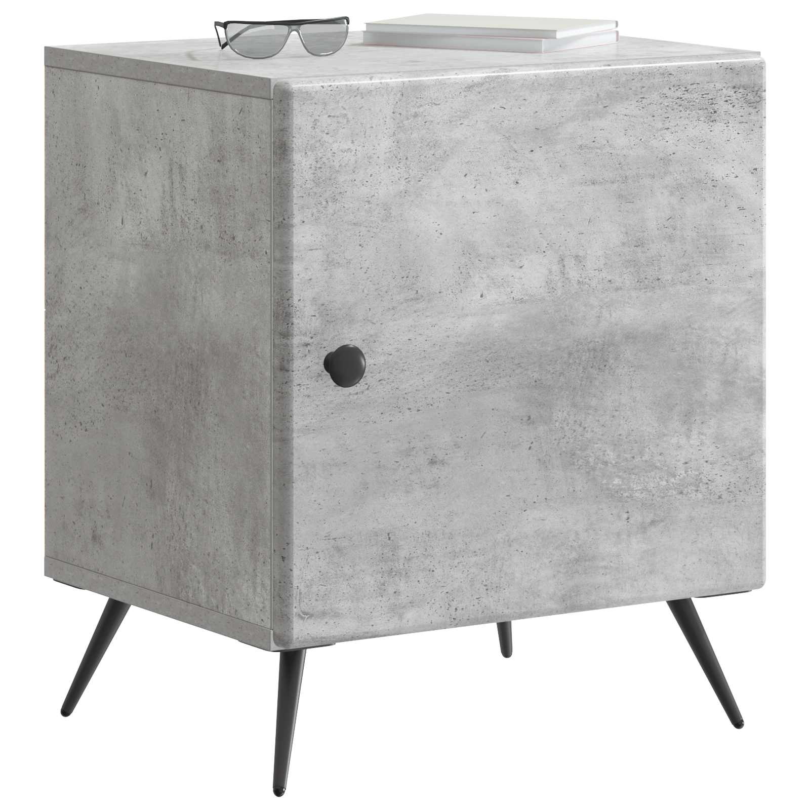Cabinet de chevet 2 pcs Gris béton 43 x 34,5 x 50 cm - XIOS