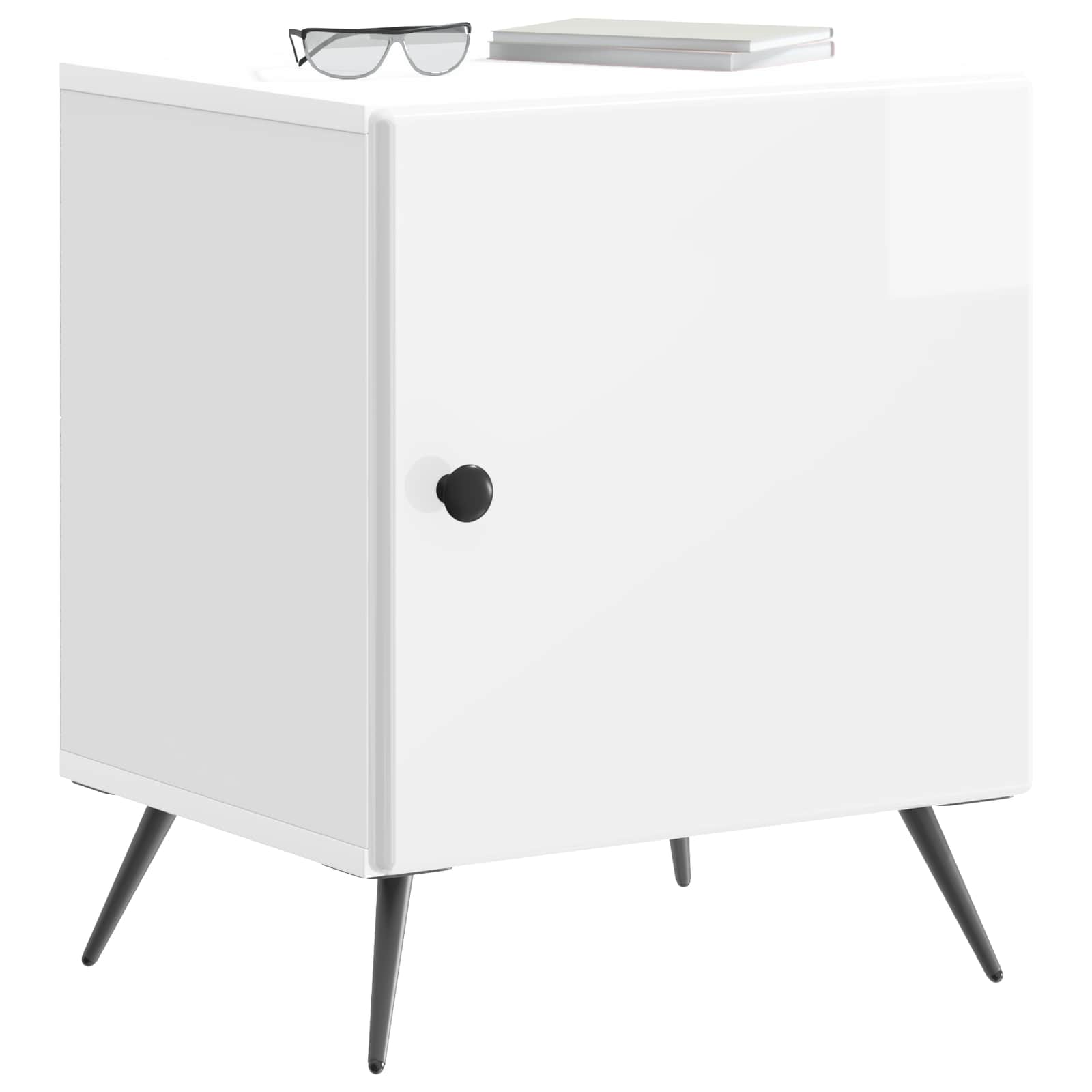 Cabinet de chevet Blanc brillant 43 x 34,5 x 50 cm - XIOS
