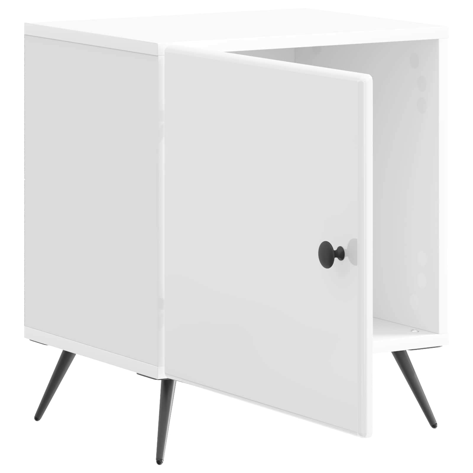 Cabinet de chevet 2 pcs Blanc brillant 43 x 34,5 x 50 cm - XIOS