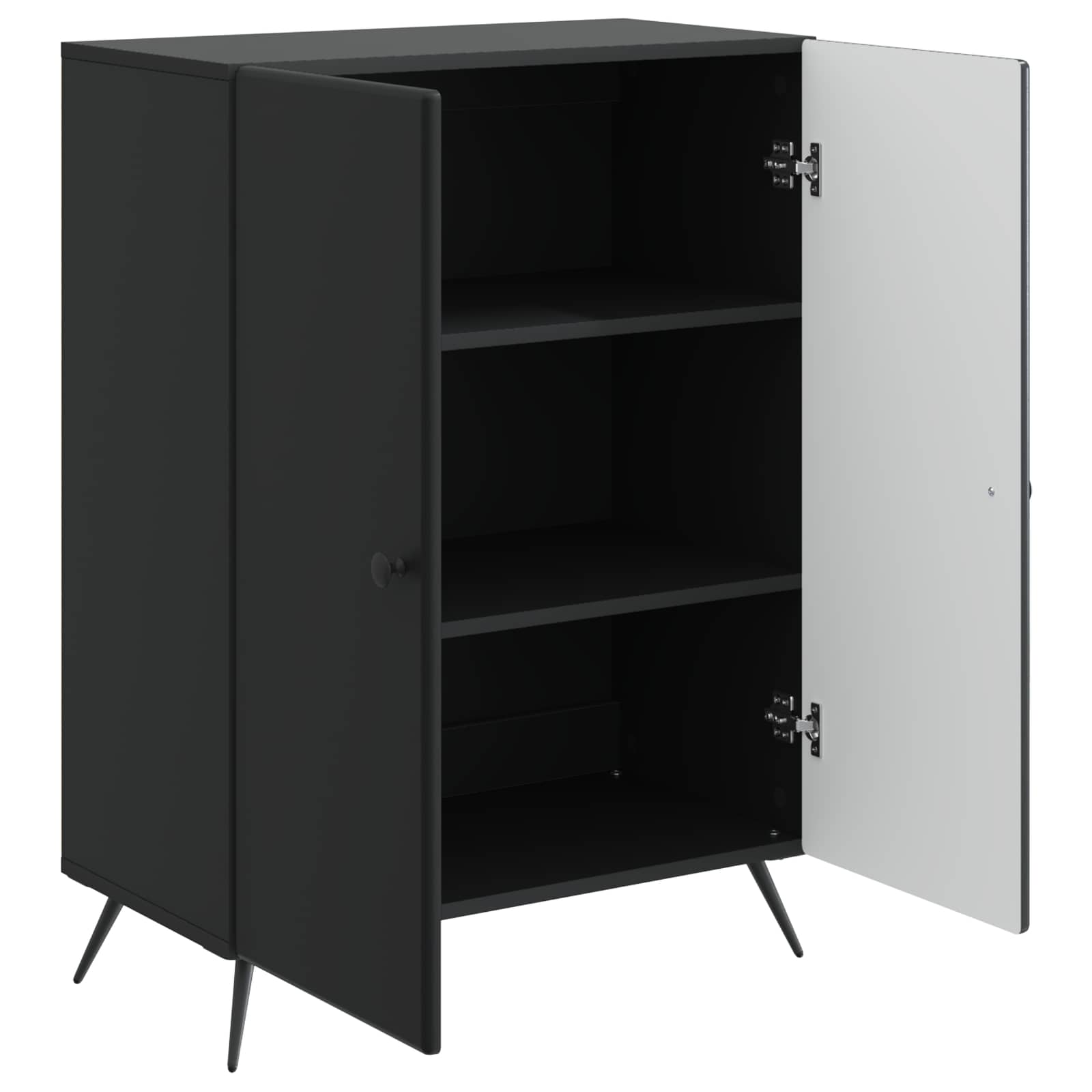 Buffet Noir 66 x 34,5 x 90 cm Bois d'ingénierie - XIOS