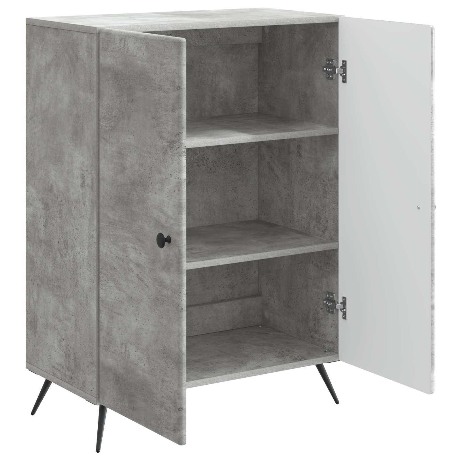 Buffet Gris béton 66 x 34,5 x 90 cm Bois d'ingénierie - XIOS