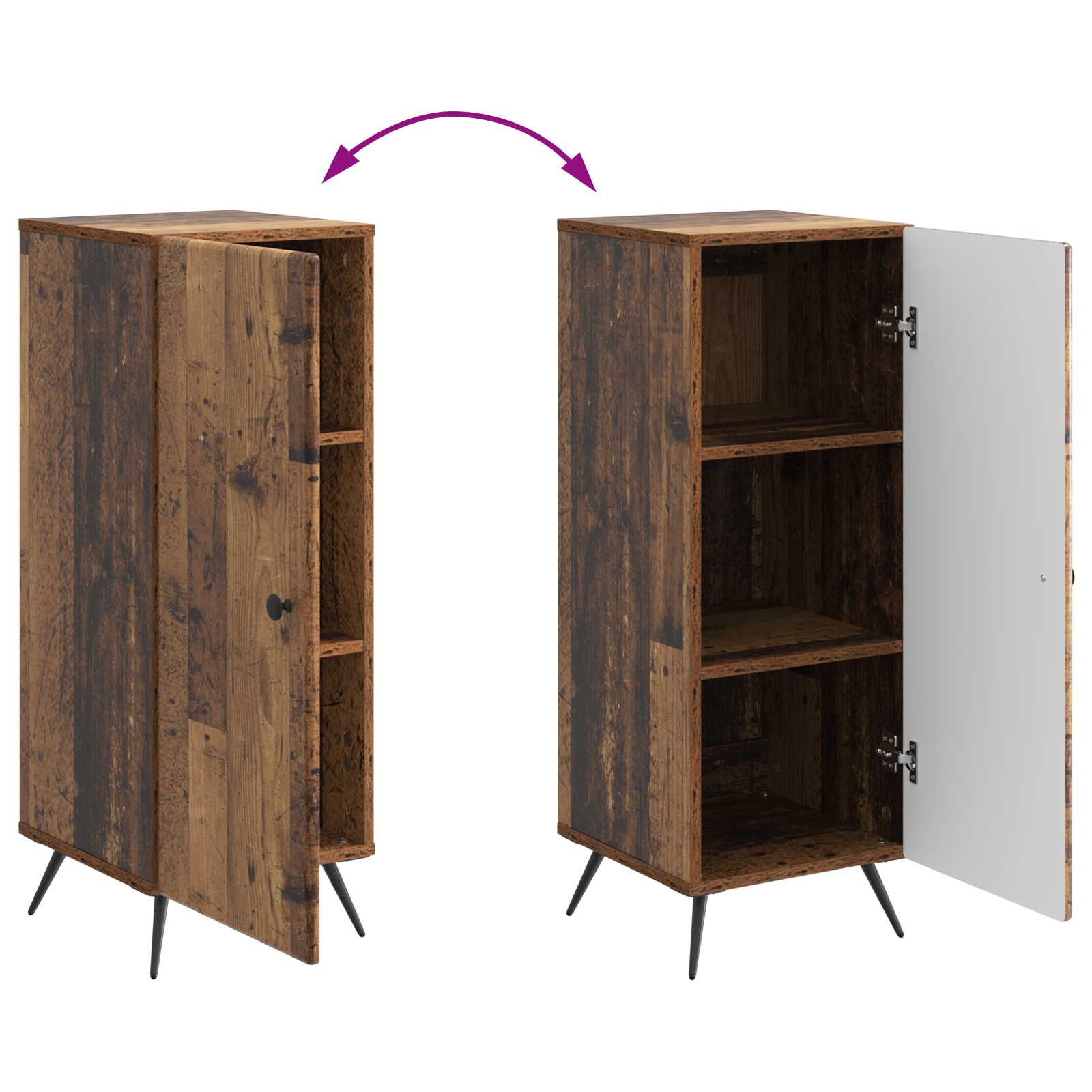 Buffet Bois ancien 33 x 34,5 x 90 cm Bois d'ingénierie - XIOS