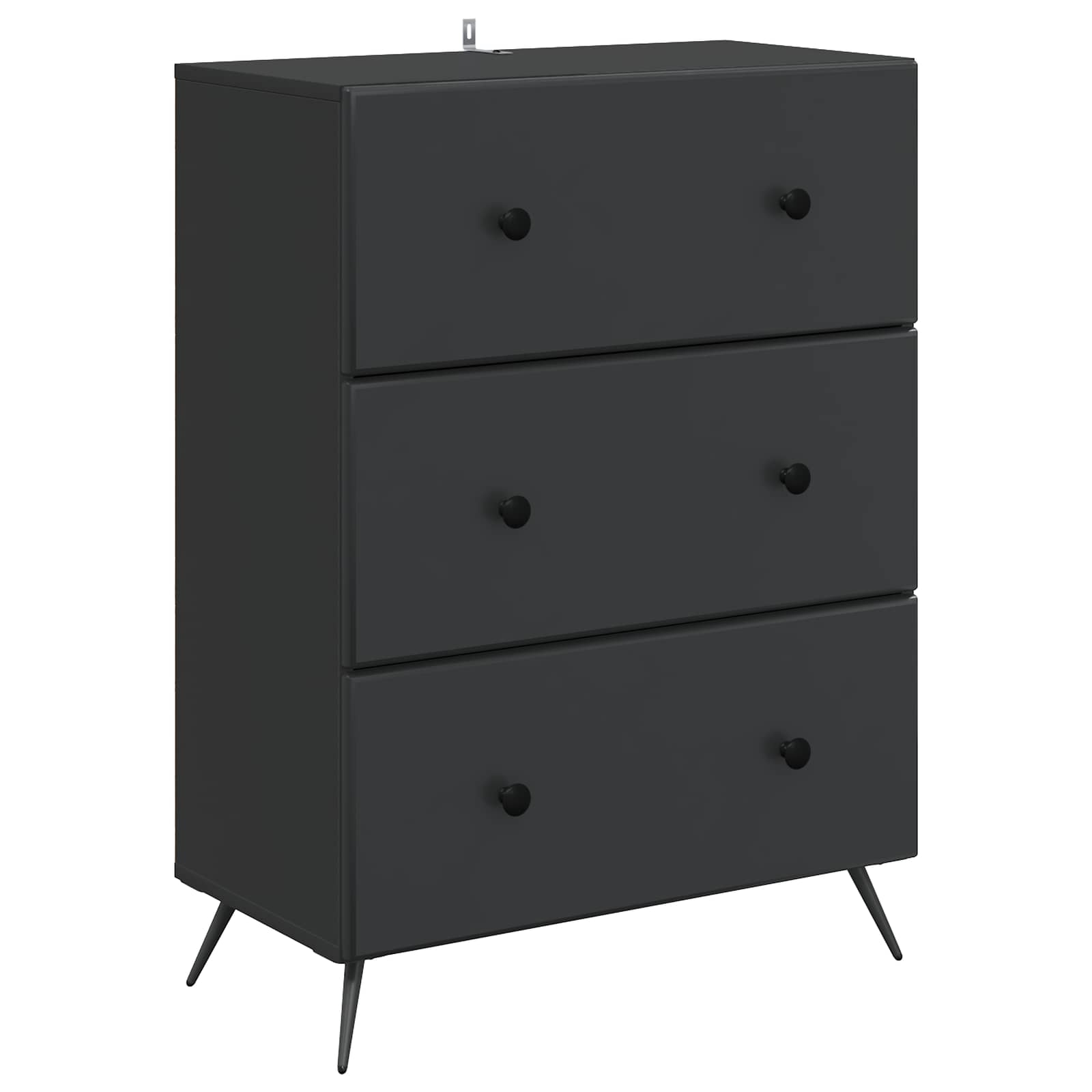Armoire à tiroirs Noir 66 x 34,5 x 90 cm Bois d'ingénierie - XIOS