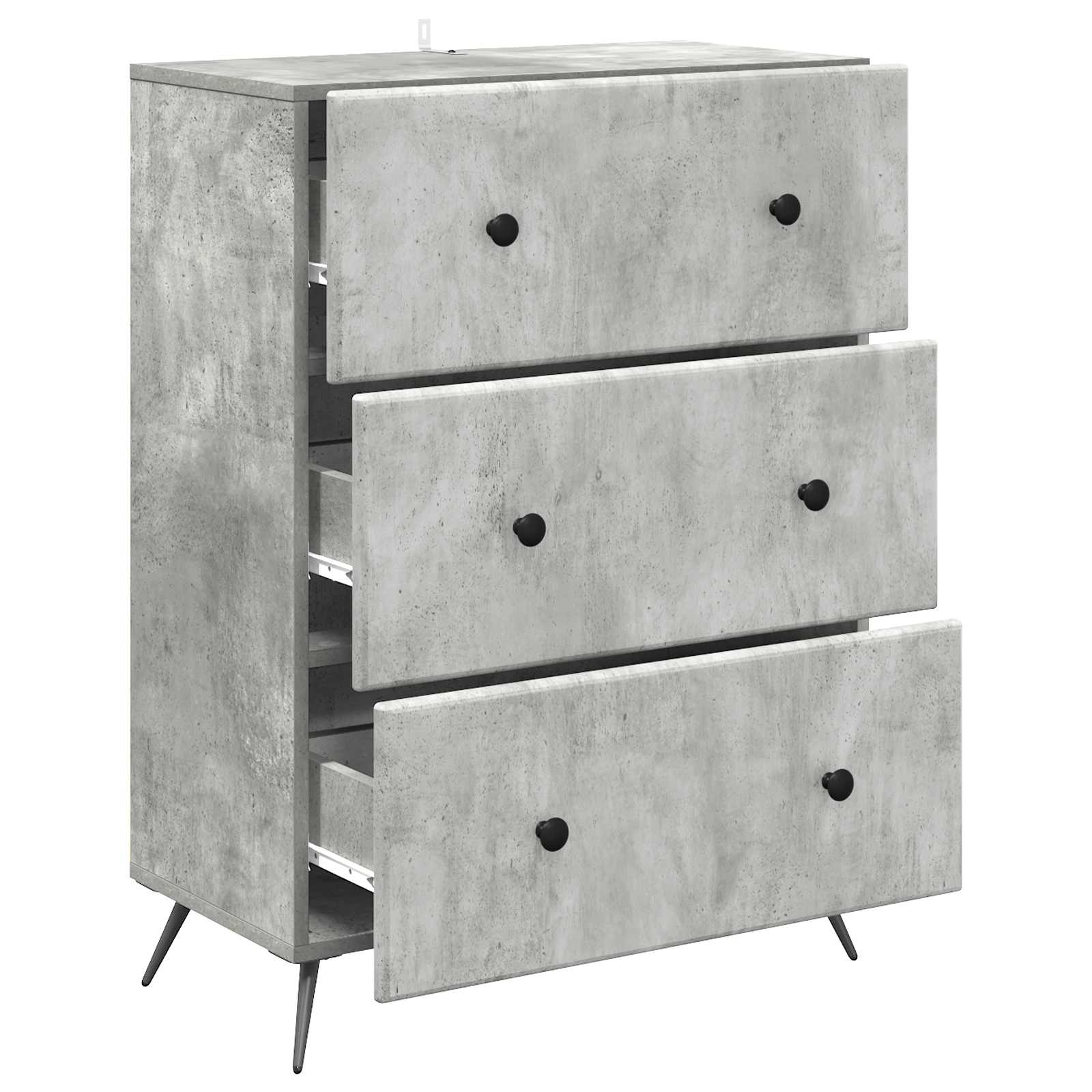 Armoire à tiroirs Gris béton 66 x 34,5 x 90 cm - XIOS