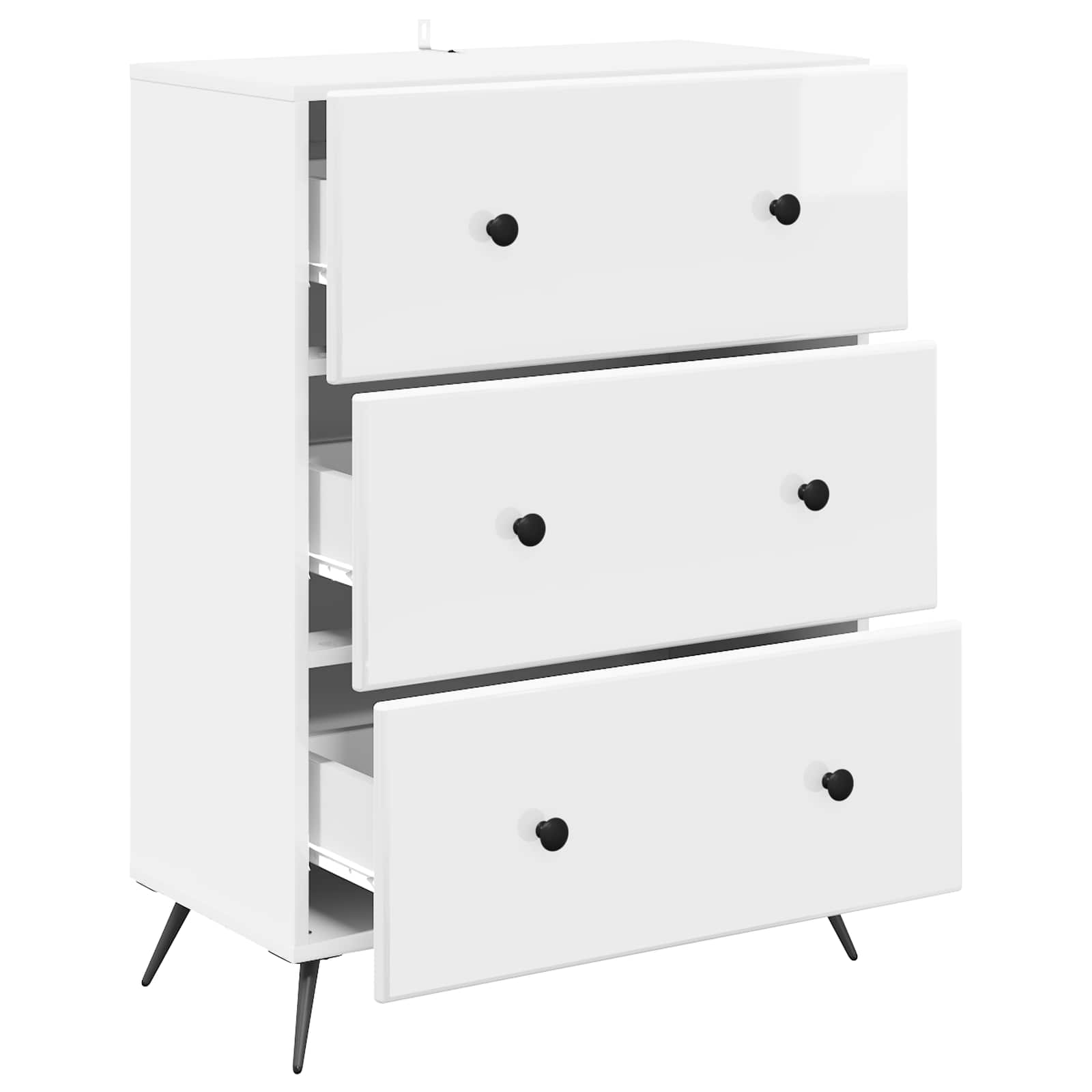 Armoire à tiroirs Blanc brillant 66 x 34,5 x 90 cm - XIOS