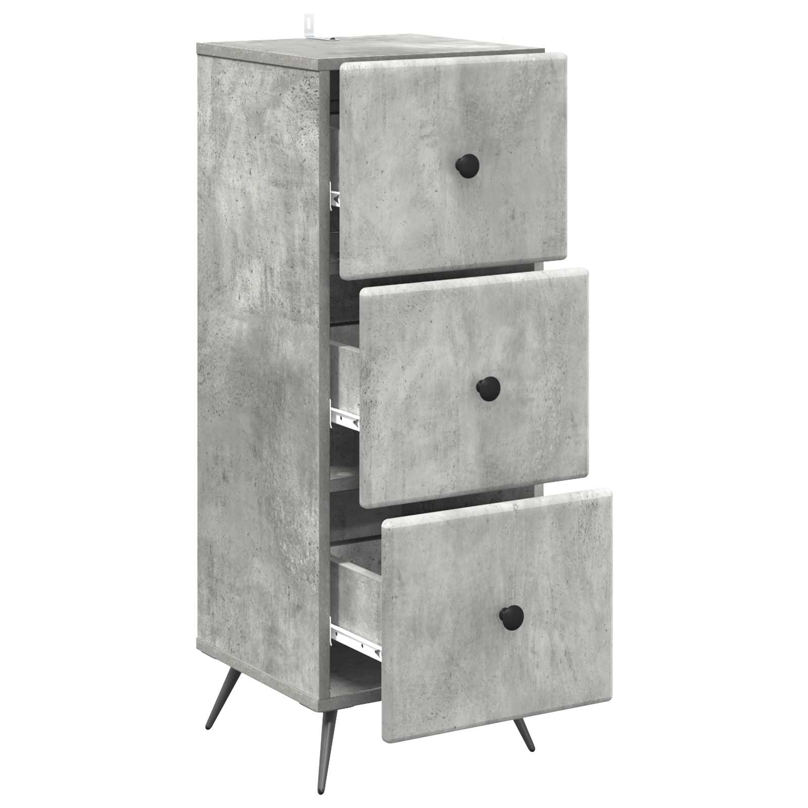 Armoire à tiroirs Gris béton 33 x 34,5 x 90 cm - XIOS
