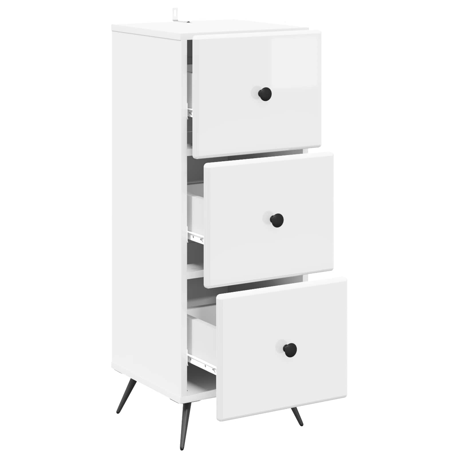Armoire à tiroirs Blanc brillant 33 x 34,5 x 90 cm - XIOS