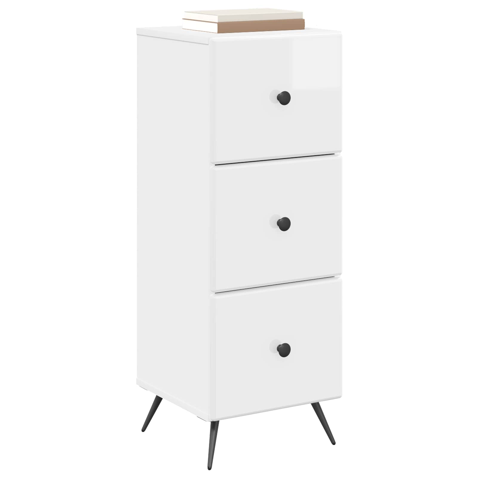 Armoire à tiroirs Blanc brillant 33 x 34,5 x 90 cm - XIOS