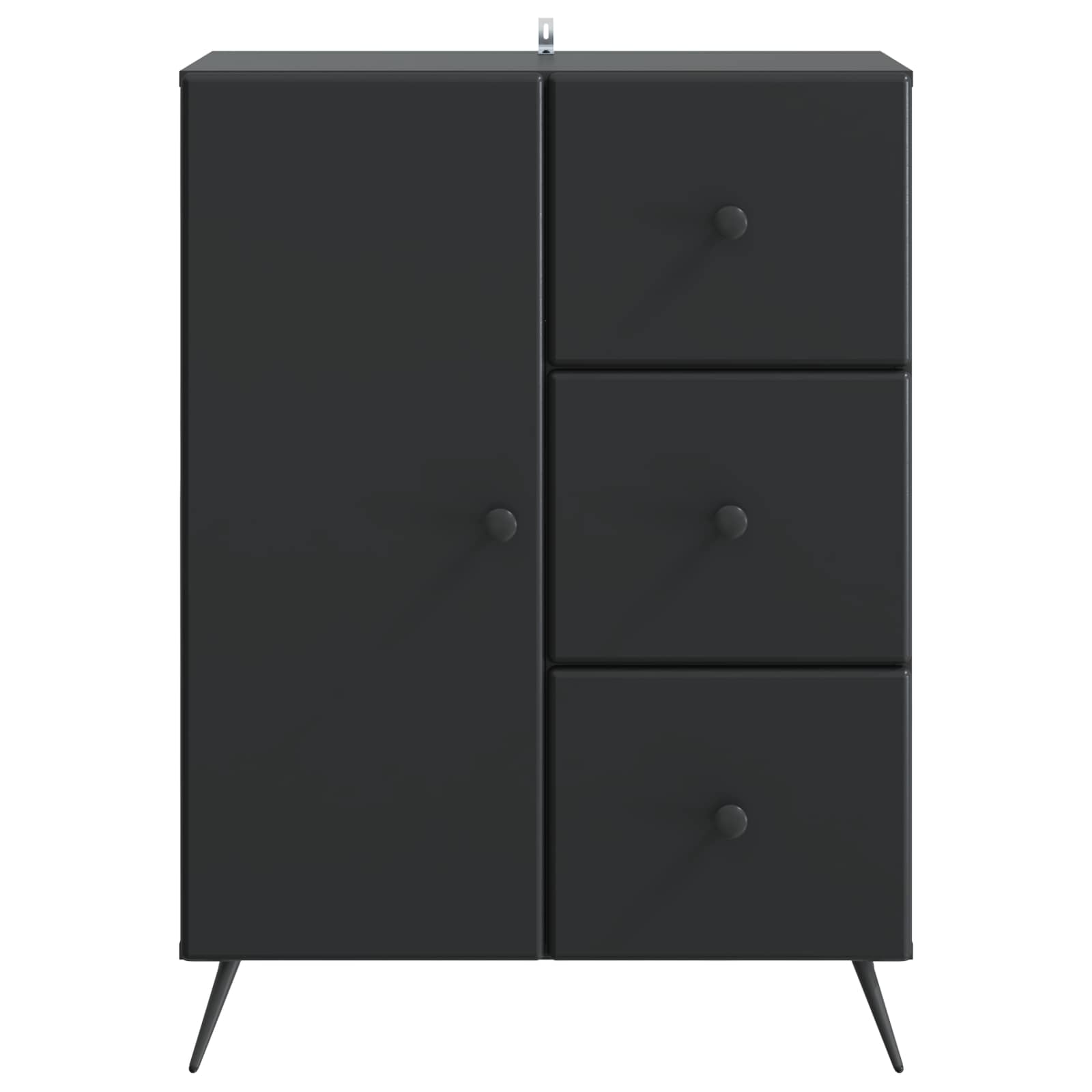 Buffet avec tiroir Noir 66 x 34,5 x 90 cm Bois d'ingénierie - XIOS