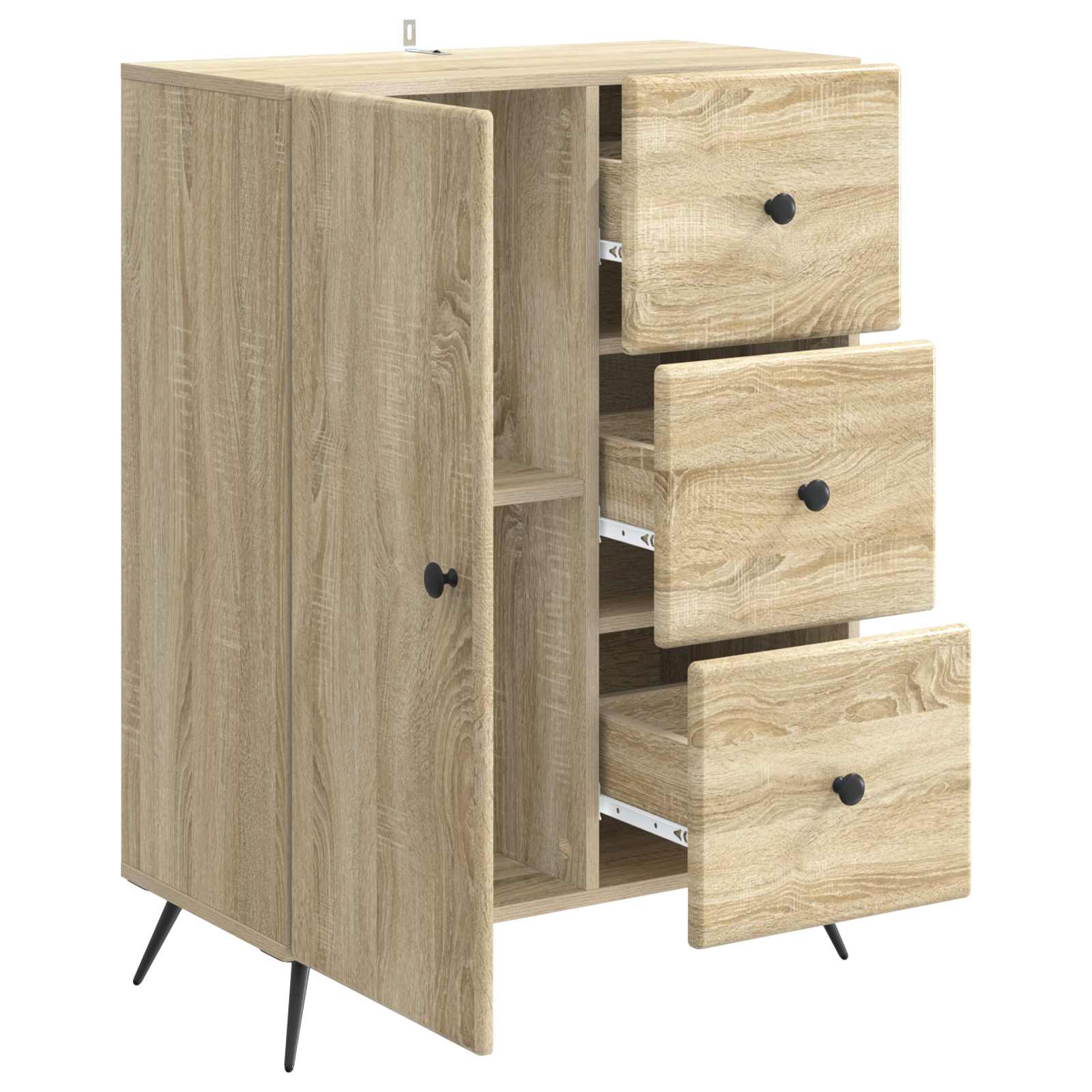 Buffet Chêne Sonoma 66 x 34,5 x 90 cm Bois d'ingénierie - XIOS