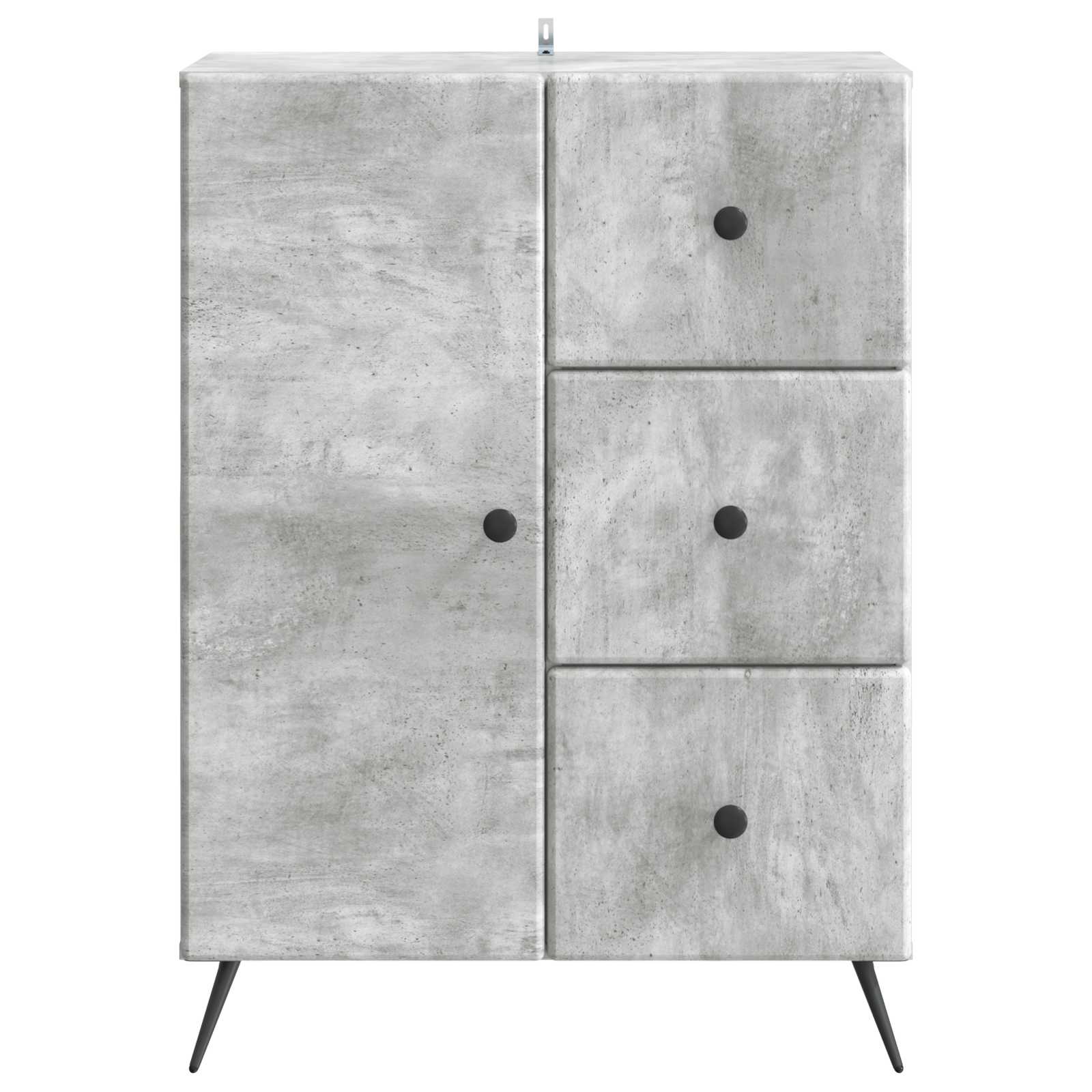 Buffet Gris béton 66 x 34,5 x 90 cm Bois d'ingénierie - XIOS