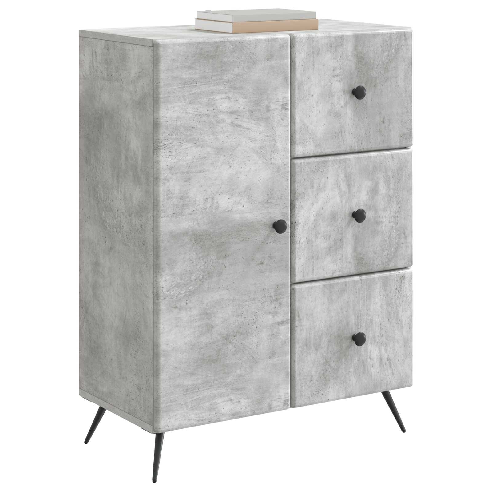 Buffet Gris béton 66 x 34,5 x 90 cm Bois d'ingénierie - XIOS